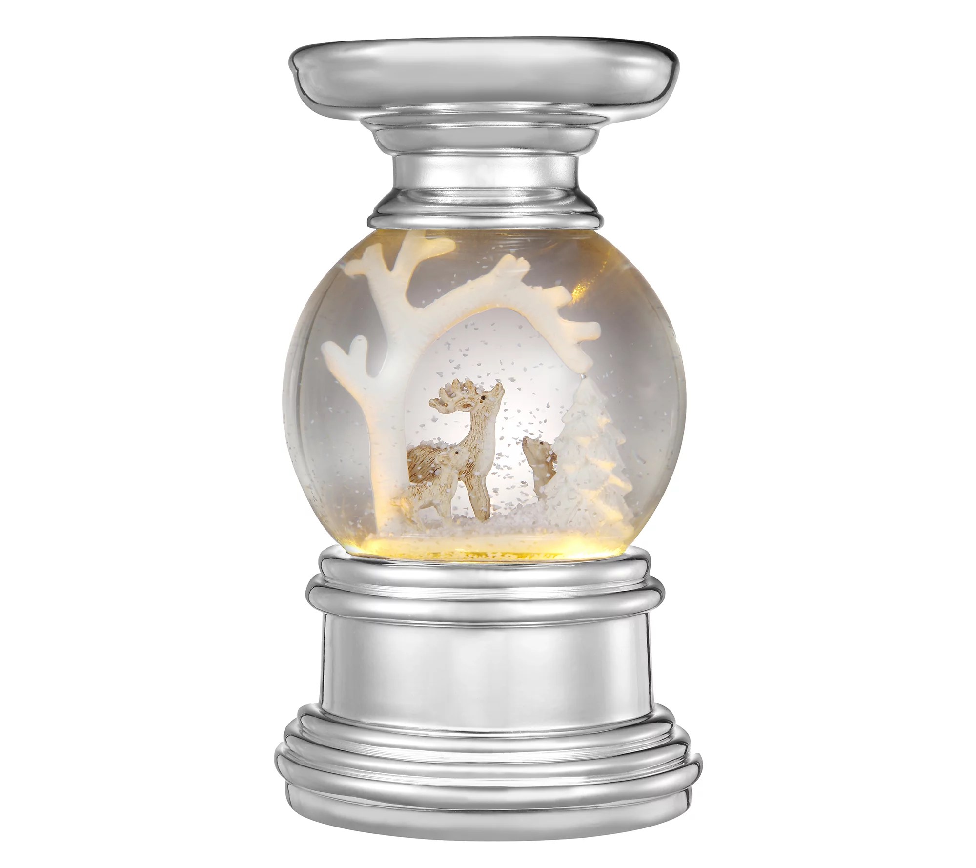 Haute Decor 6.5" Snowburst Snow Globe with Deer