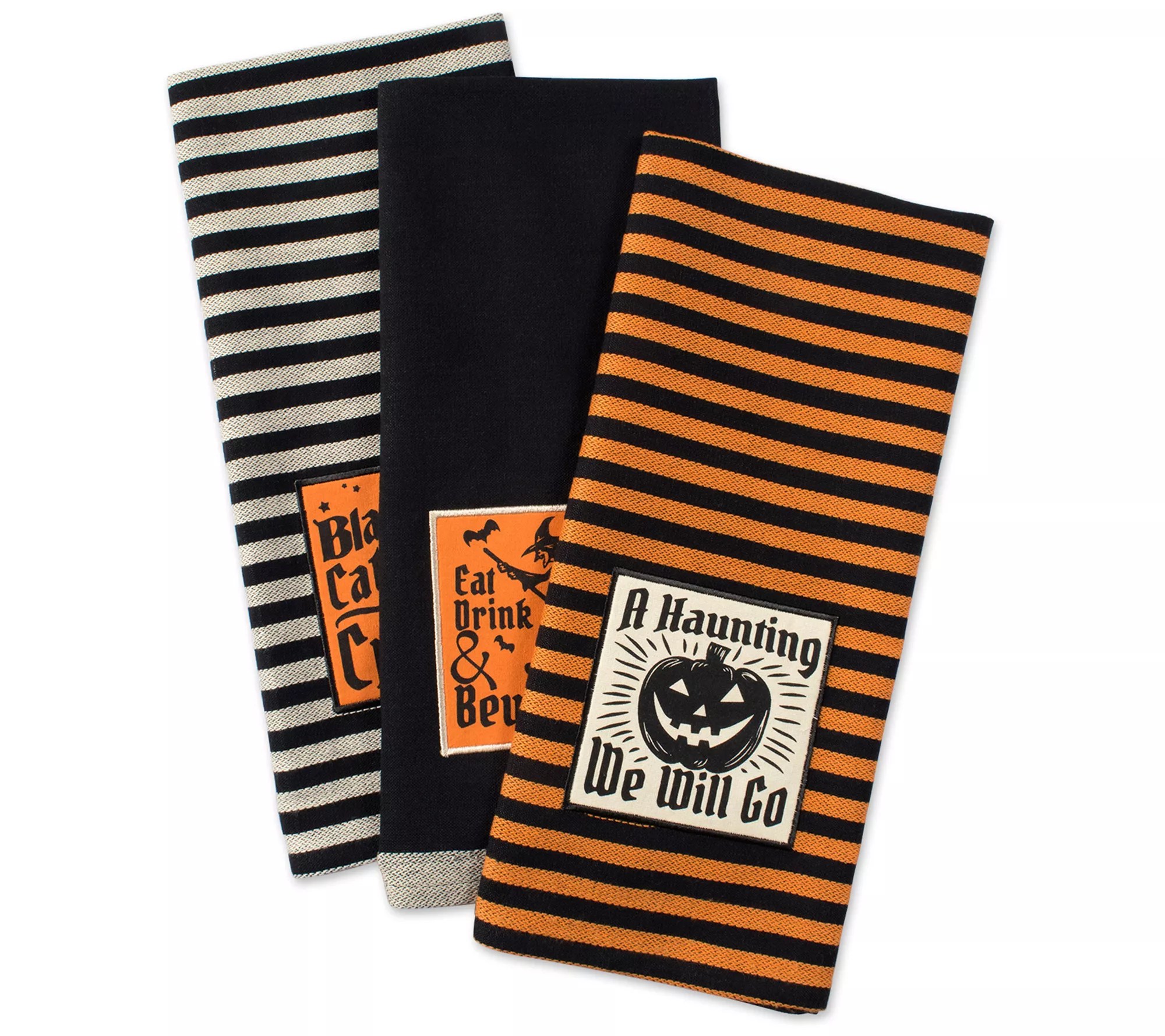 Design Imports Set of 3 Halloween Kitchen Towels