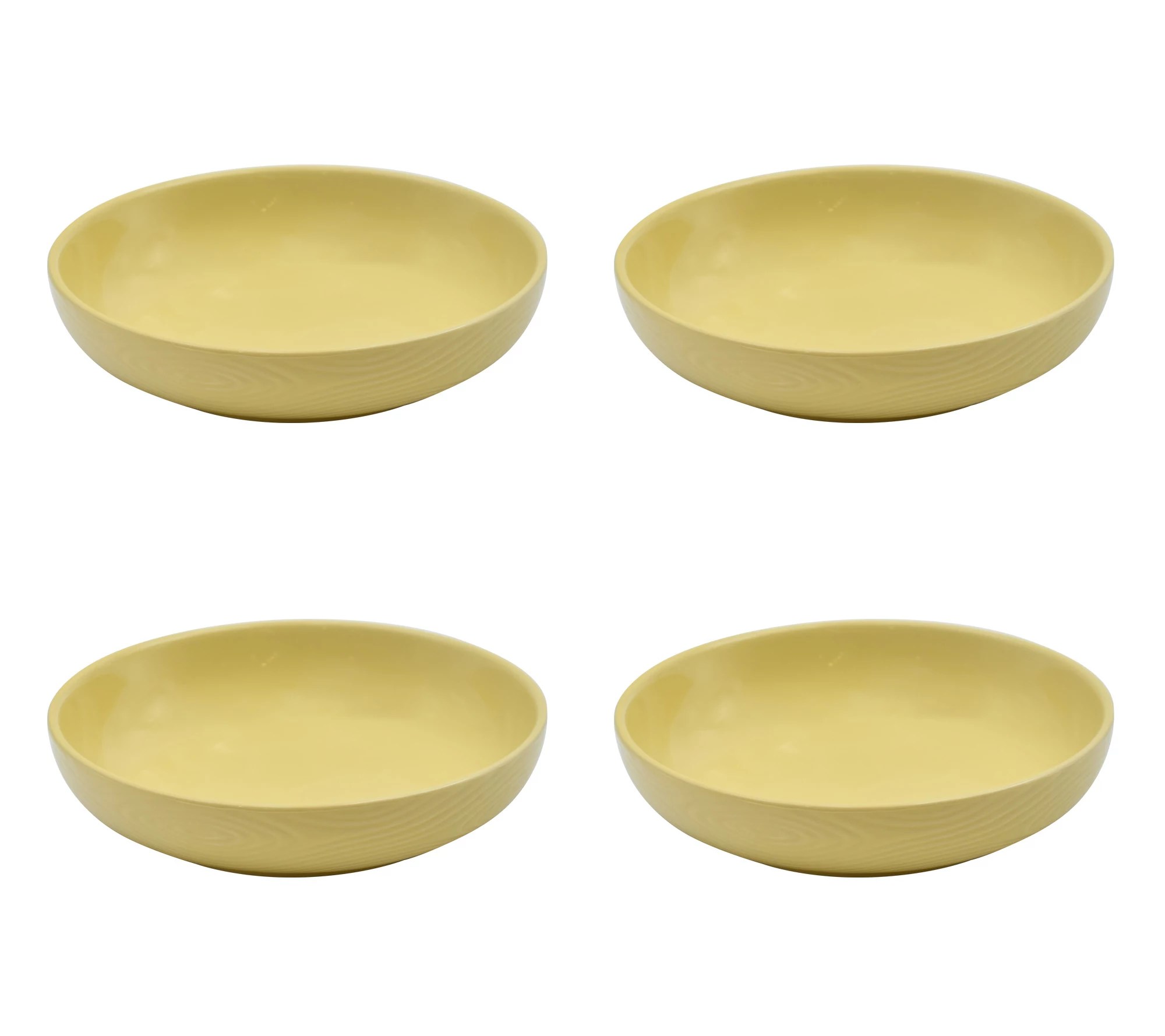 Temptations Woodland Set of (4) 32oz Shallow Pasta Bowls