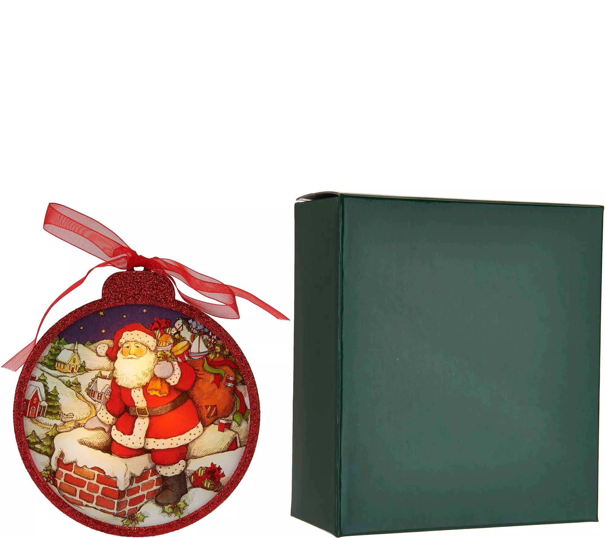 Set of 5 Illuminated Ornaments with Gift Boxes by Valerie