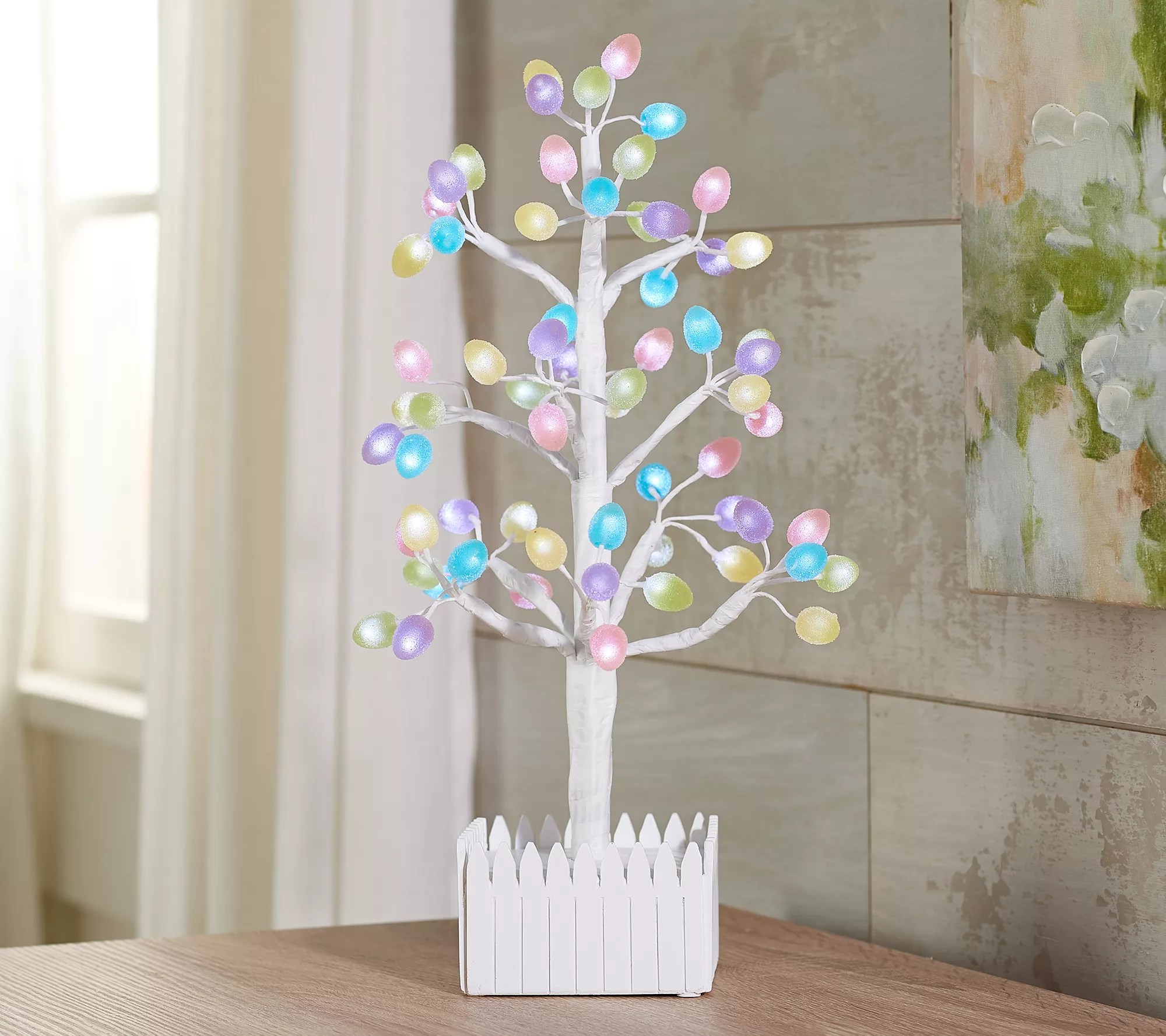16" Illuminated Easter Egg Candy Tree by Valerie