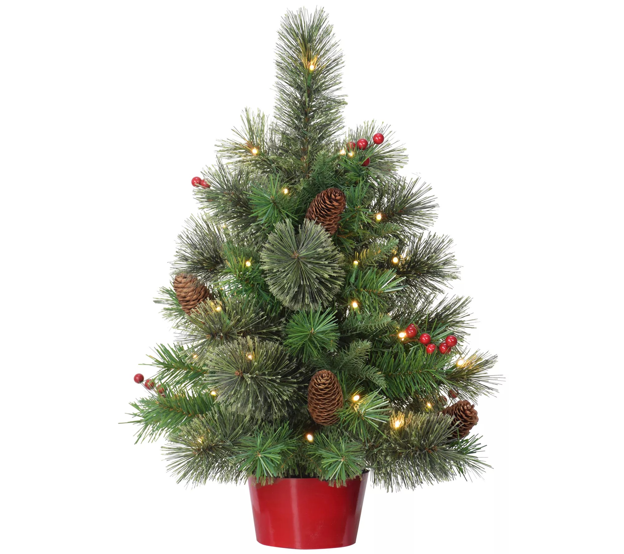 Puleo PreLit 2' Table Top Artificial Christmas Tree