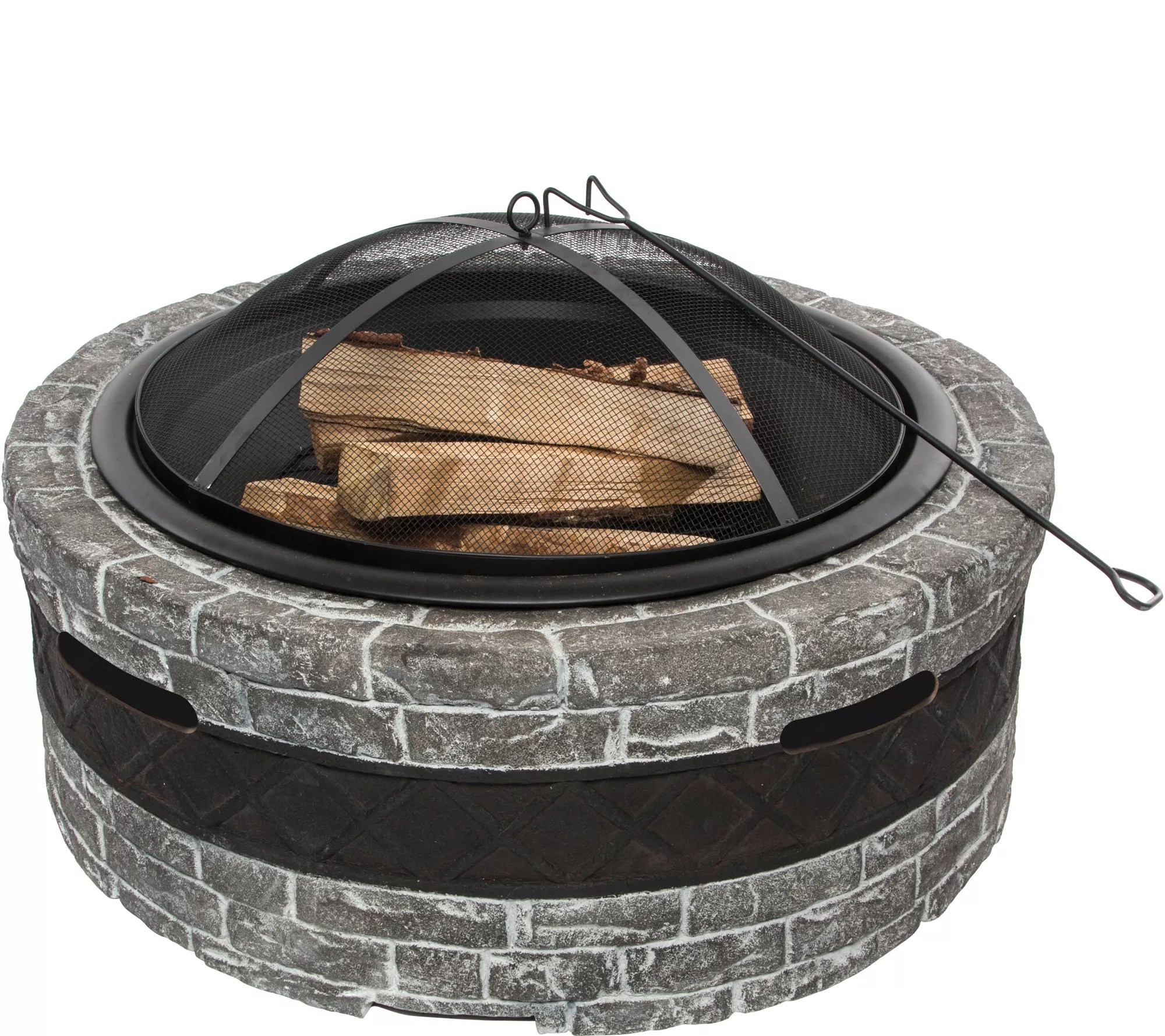 Sun Joe 28" Cast Stone Fire Pit