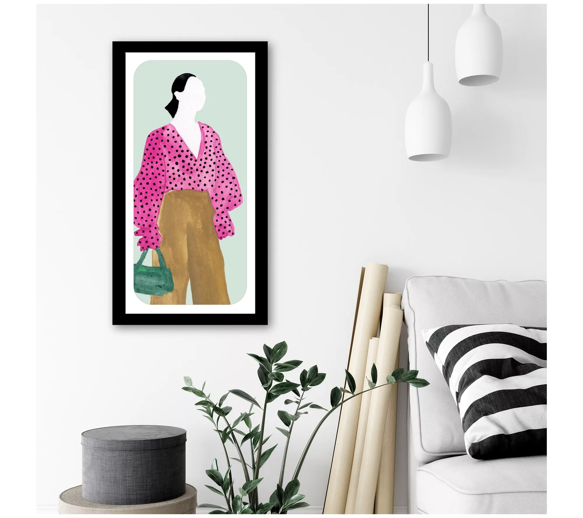 Courtside Market Fashion I 16" x 32" Framed Acrylic Wall Art