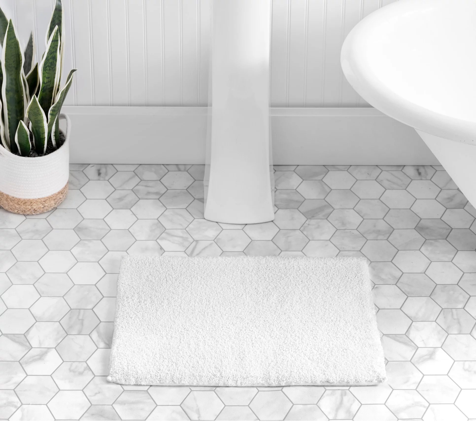 Welhome Solid Microfiber DRYLON Bath Rug 17"x 24"