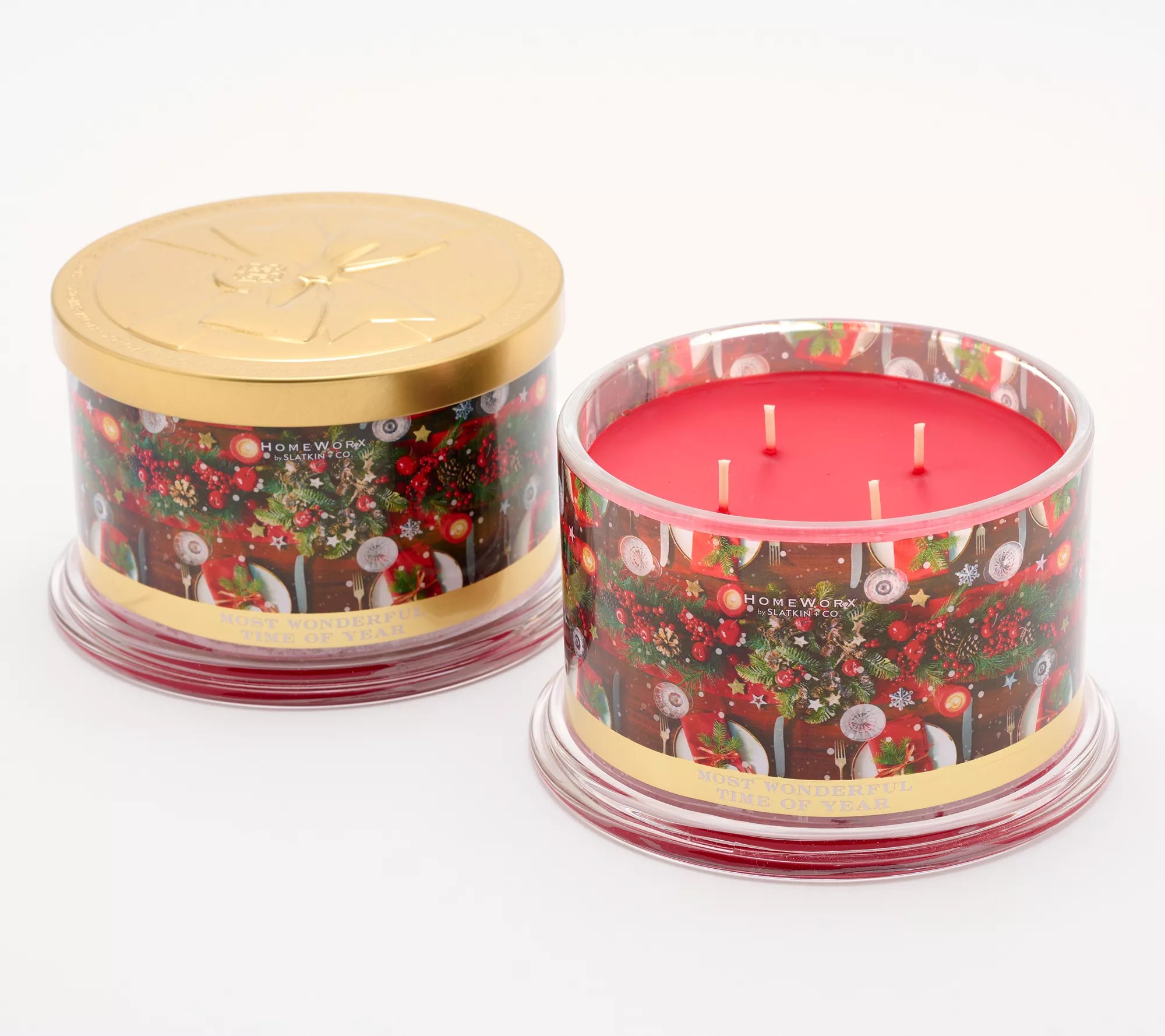 "As Is" HomeWorx by Slatkin & Co. S/2 Wonderful Time Candles