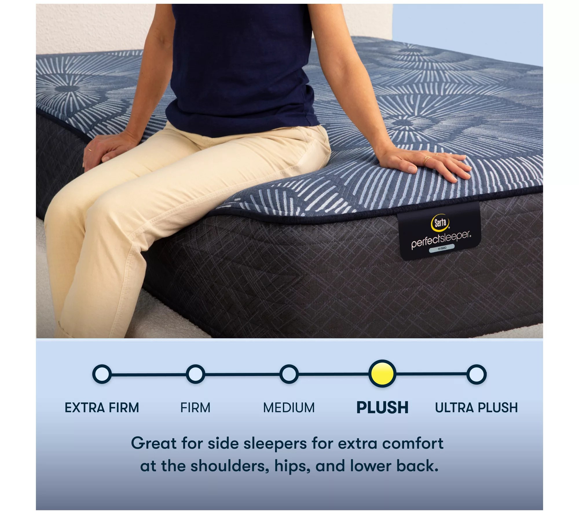 Serta Euphoric Nights 14" Hybrid Plush Mattress Set Twin