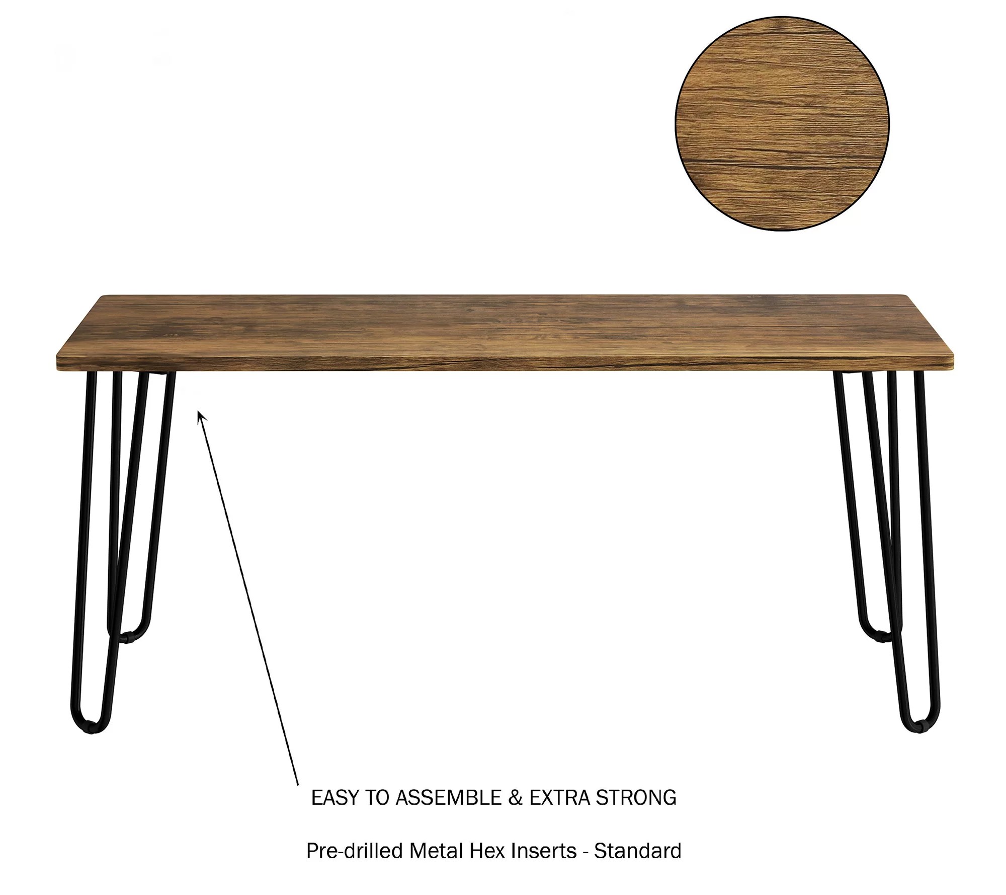 Lavish Home Coffee Table Hairpin Legs Industrial Home Decor