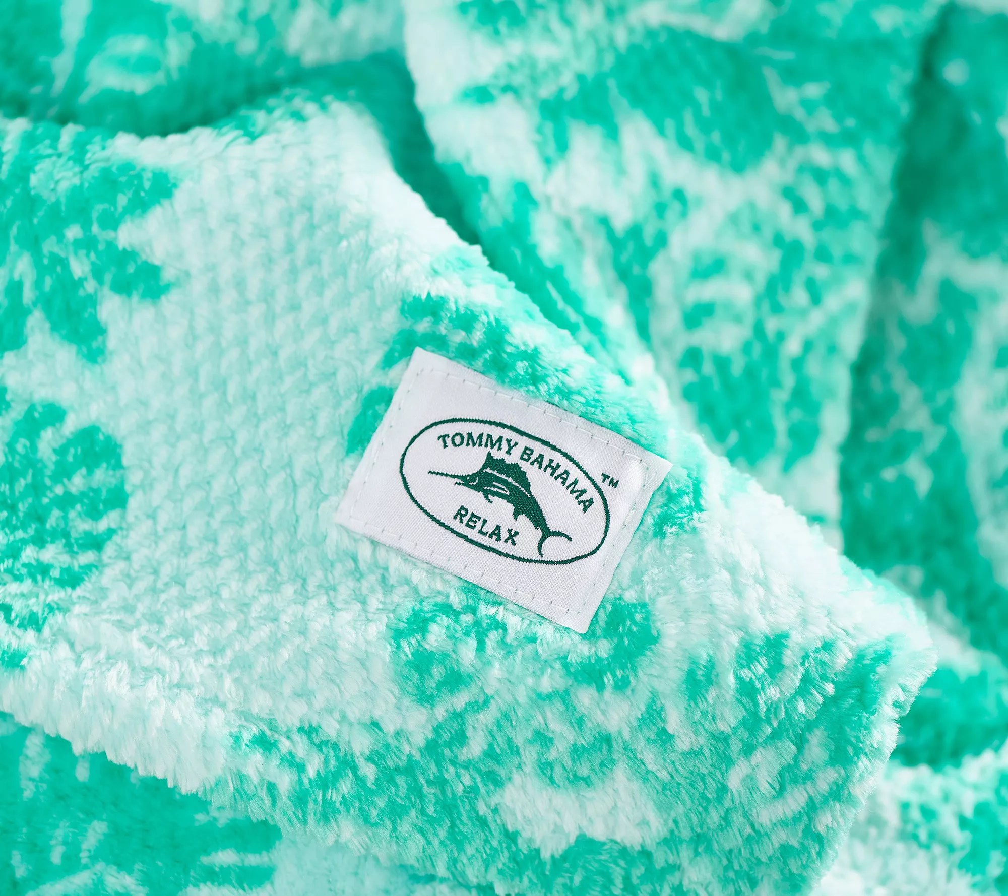 Tommy Bahama Oversized Printed Plush Throw