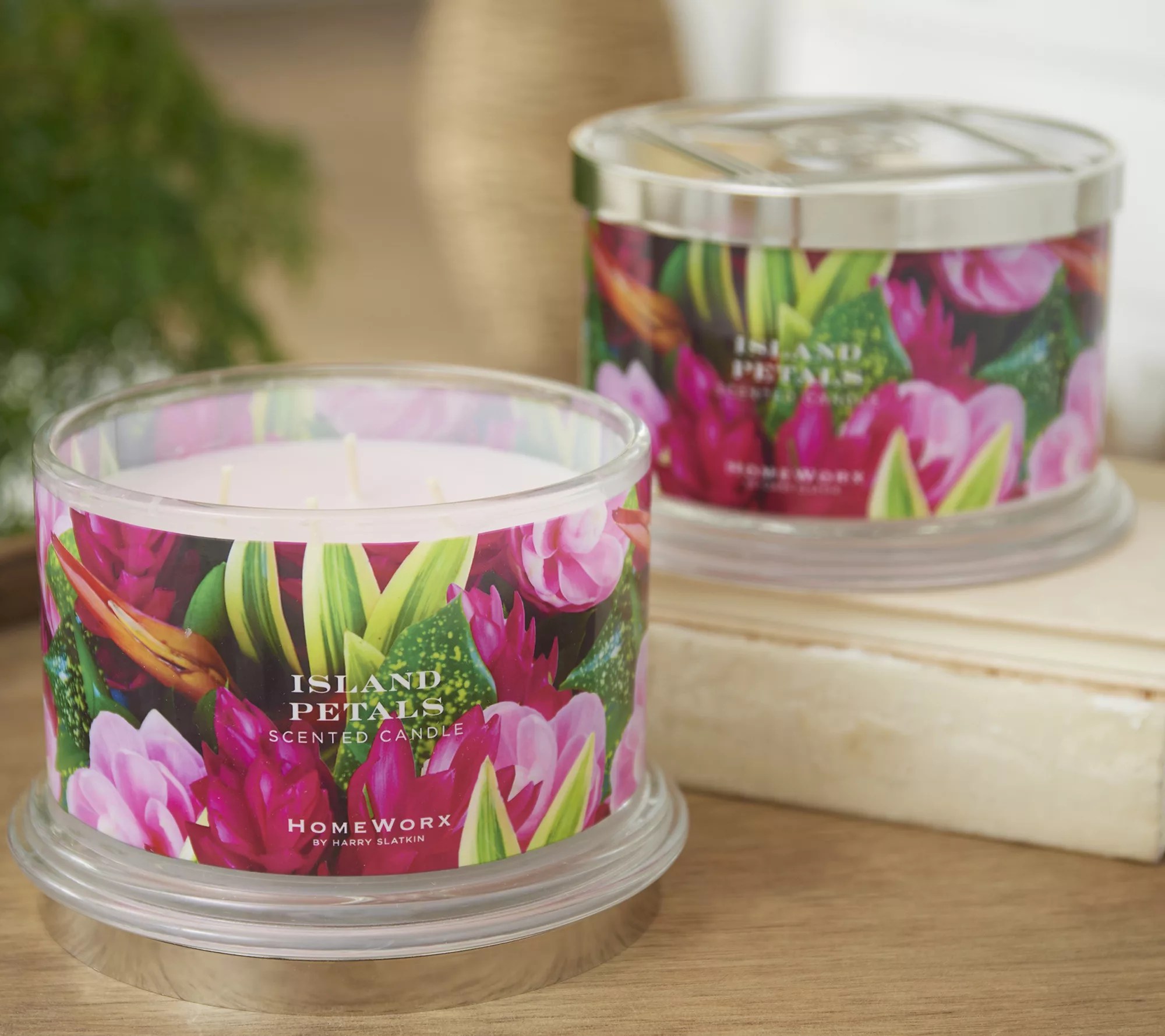 HomeWorx by Harry Slatkin S/2 Island Petals 18oz Candles