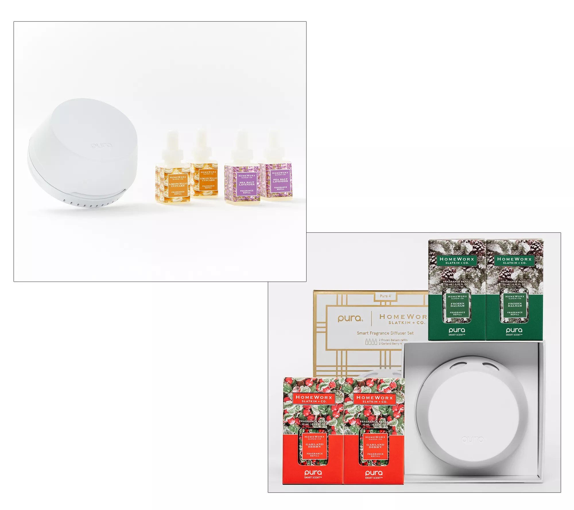 HomeWorx by Slatkin + Co. x Pura Diffuser & 4 Refill Bottles