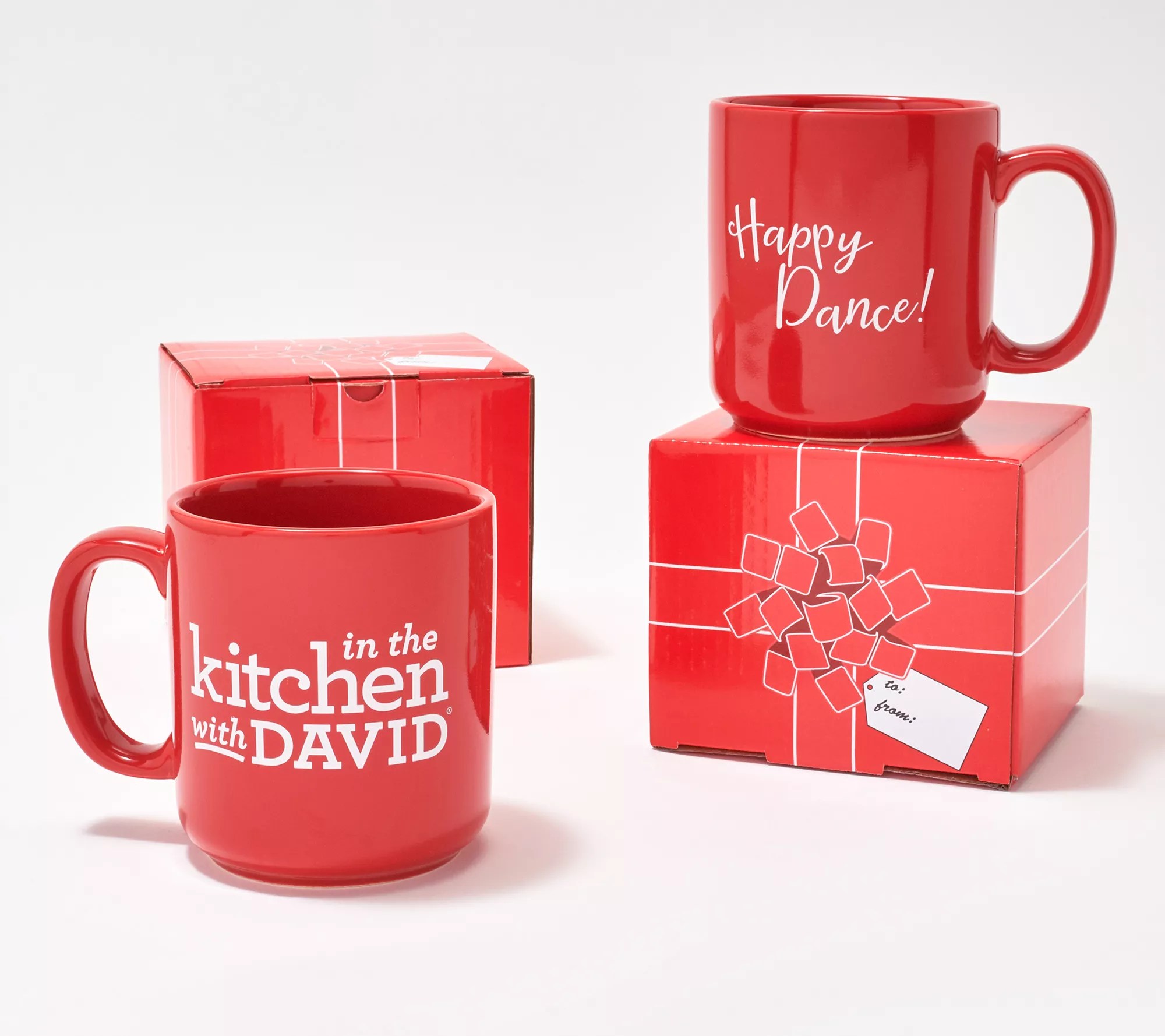 Set of 2 In the Kitchen with David 16oz Mugs