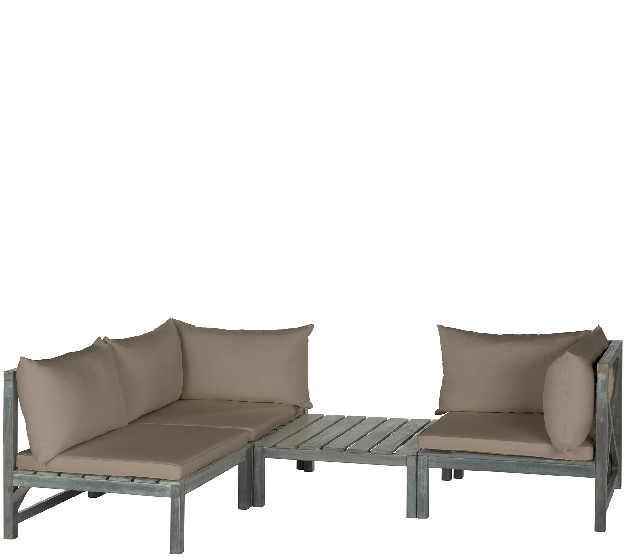Safavieh Lynwood Modular Outdoor Sectional withCoffee Table