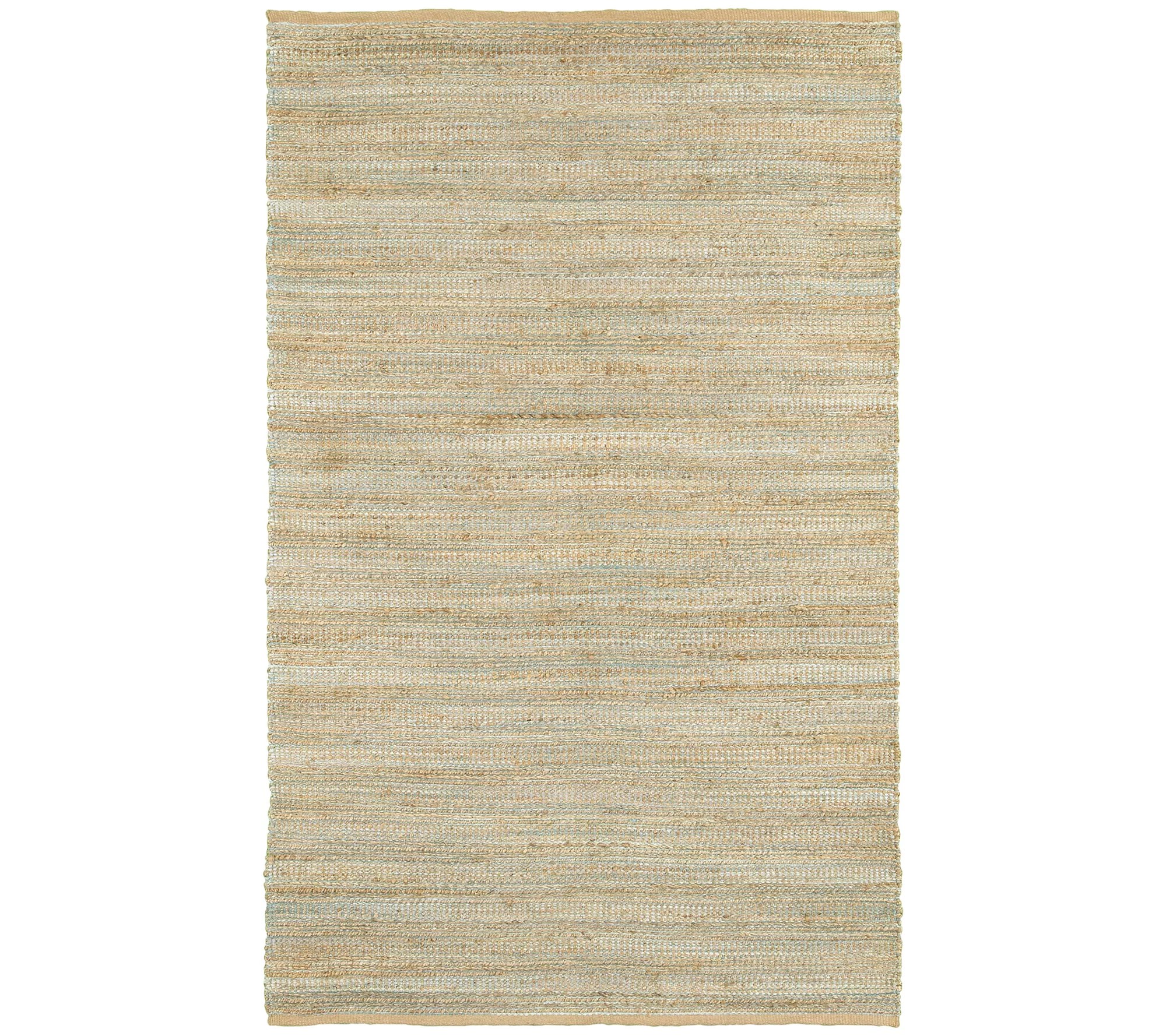 Ox Bay 5' x 7'9" Jute and Chenille Spa Blue Braided Area Rug