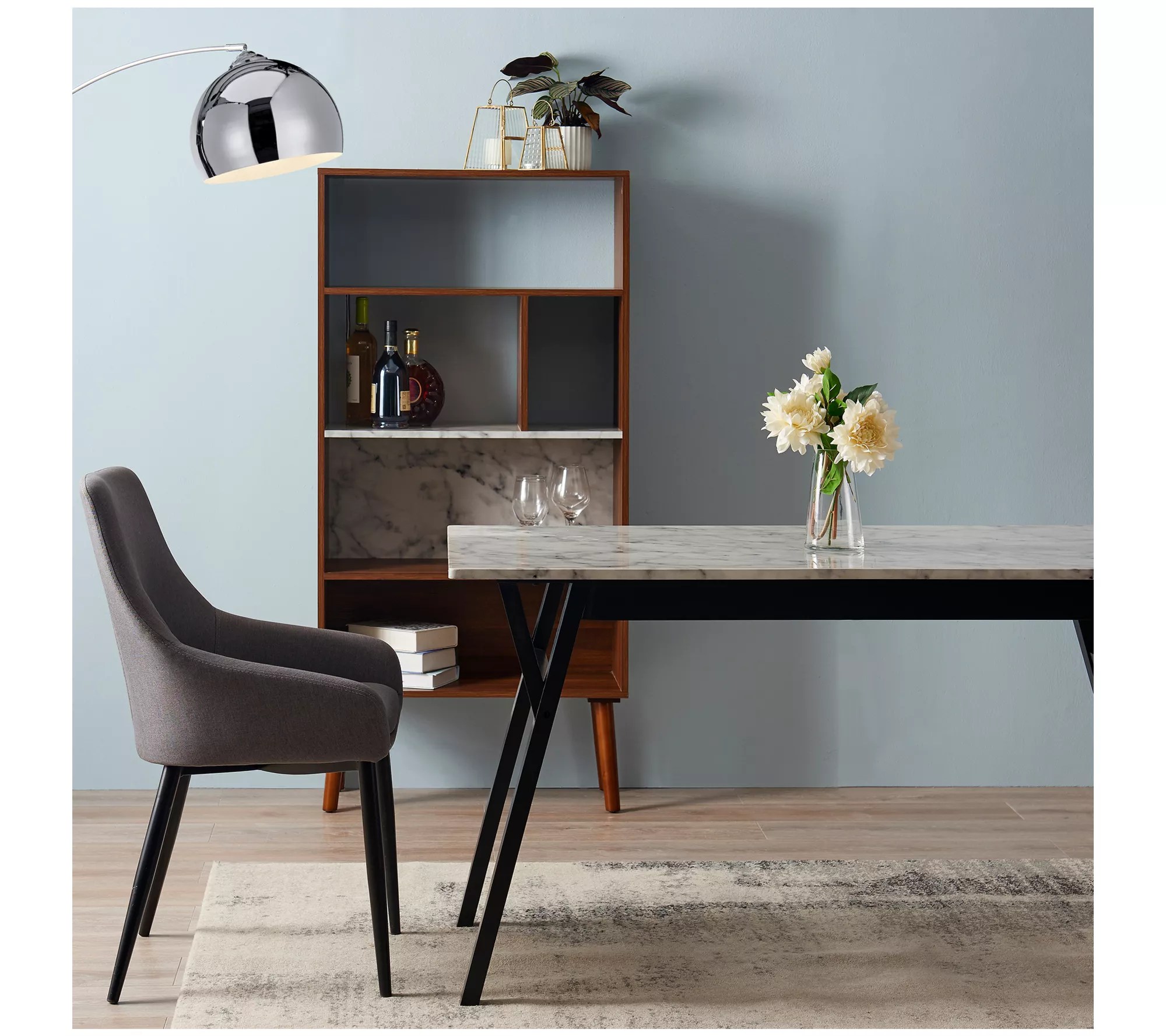 Teamson Home Rectangular MarbleLook Dining Table