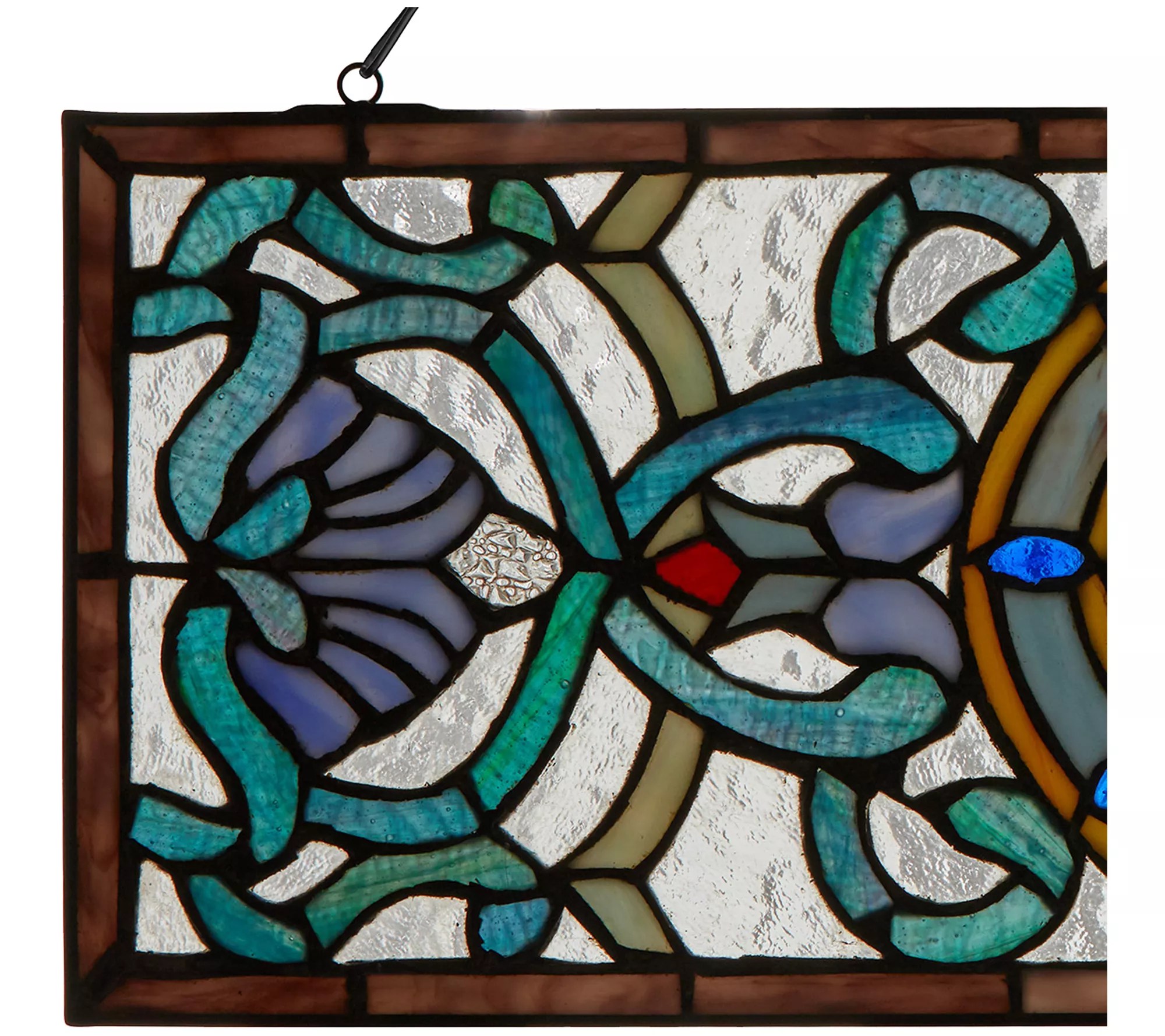 River of Goods 8.5"H Stained Glass Pub Window P anel