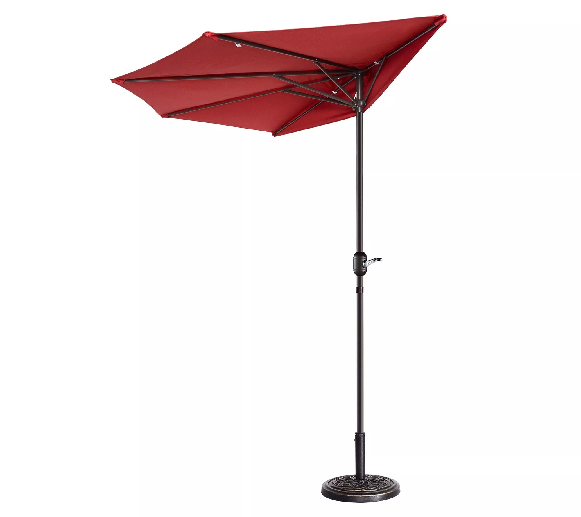 Villacera Half Round Patio Umbrella Compact 9f t Outdoor Shad
