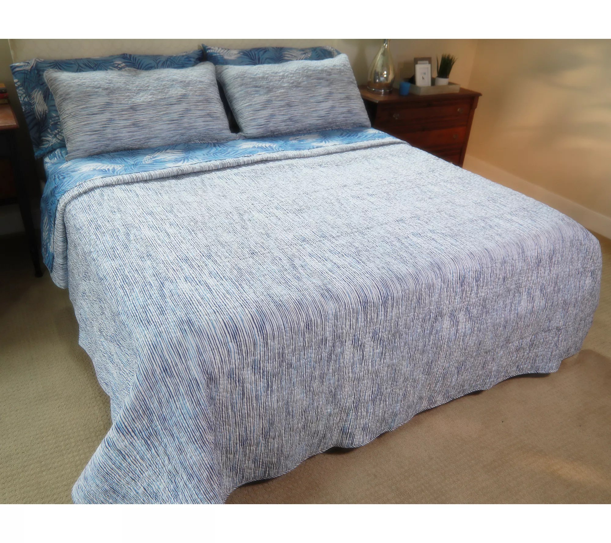 Tommy Bahama Printed Quilted Coverlet Set Twin