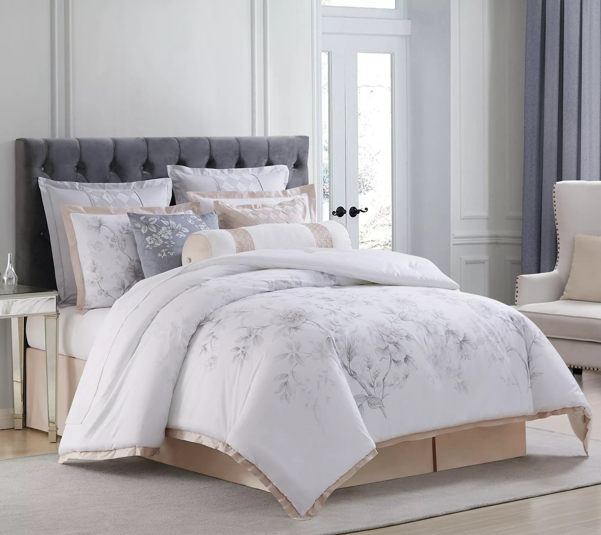 Charisma Riva Cotton California King 4Piece Duvet Cover Set