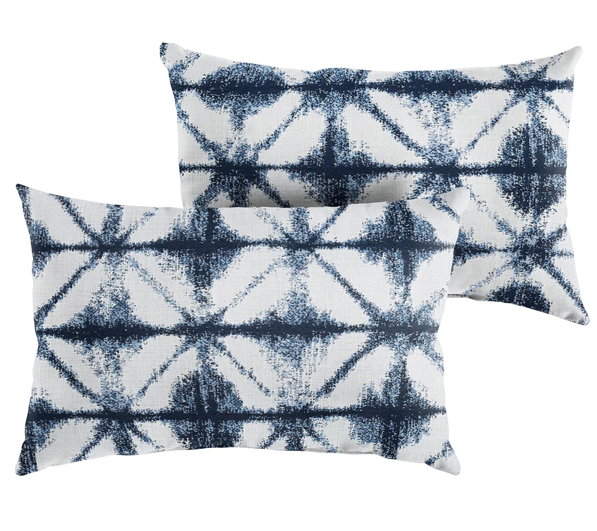 Set of 2 Indoor/Outdoor Sunbrella Geo Ikat Lumbar Pillows