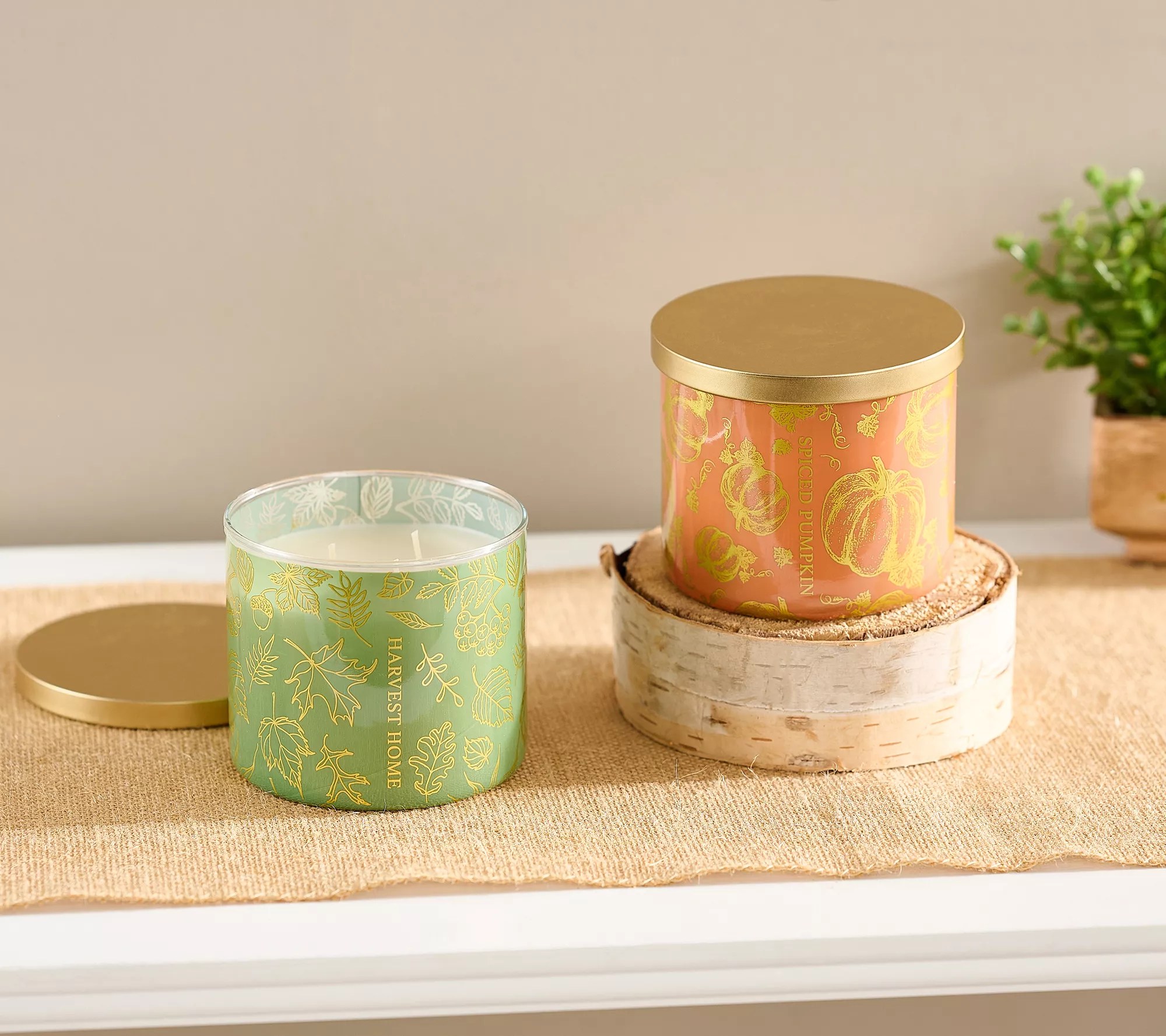 Set of (2) 14oz Signature Candles with Metal Lids by Valerie