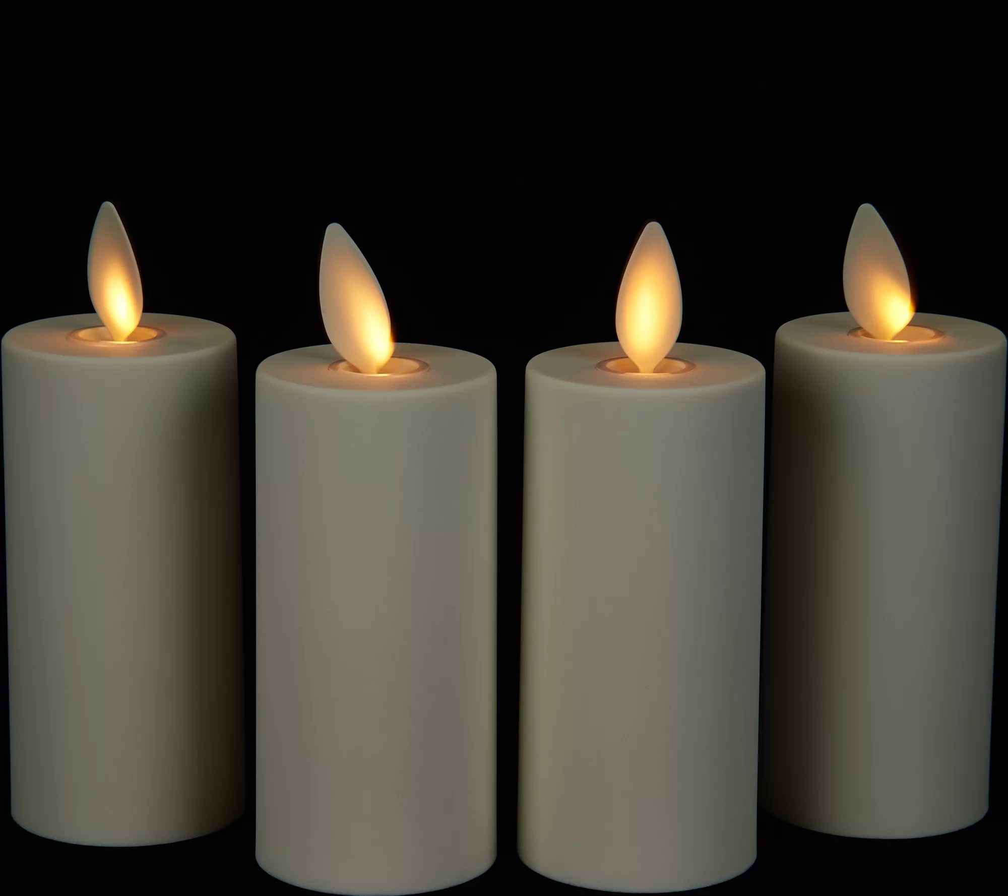 Luminara Set of 4 3.5" Soft Touch Flameless Votive Candles