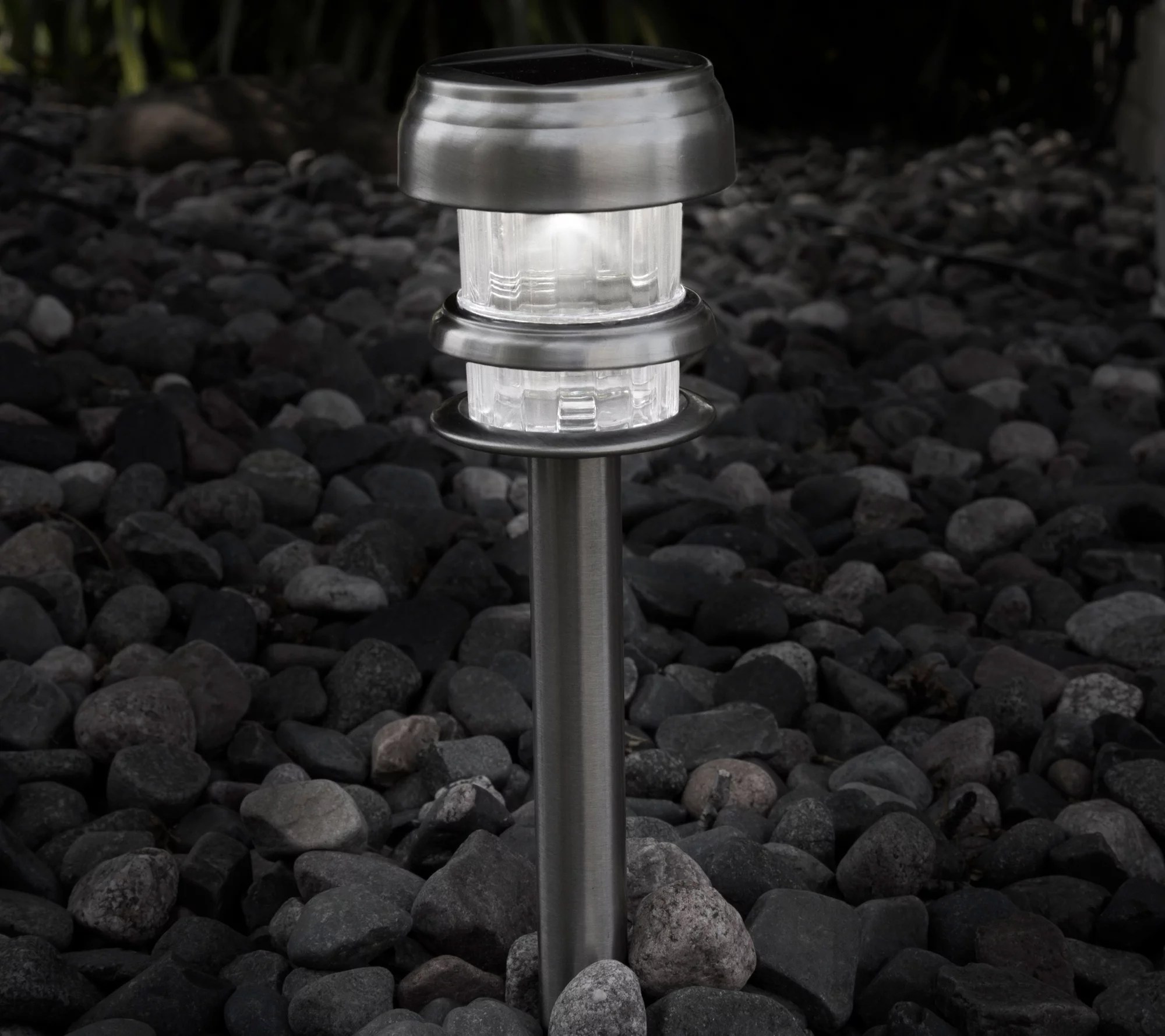 Pure Garden Set of 4 Solar LED Path Lights