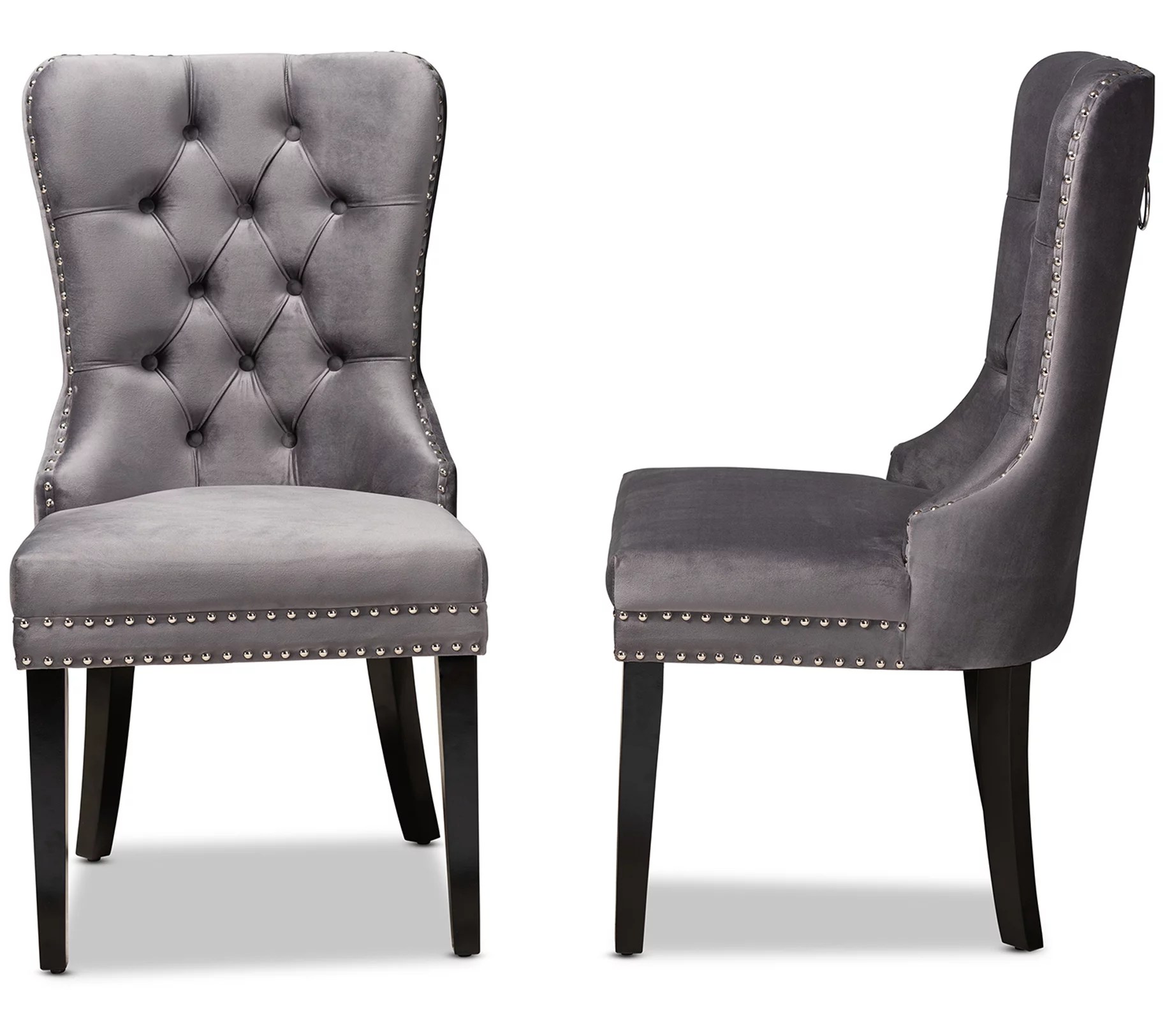 Remy Upholstered 2Piece Wood Dining Chair Set