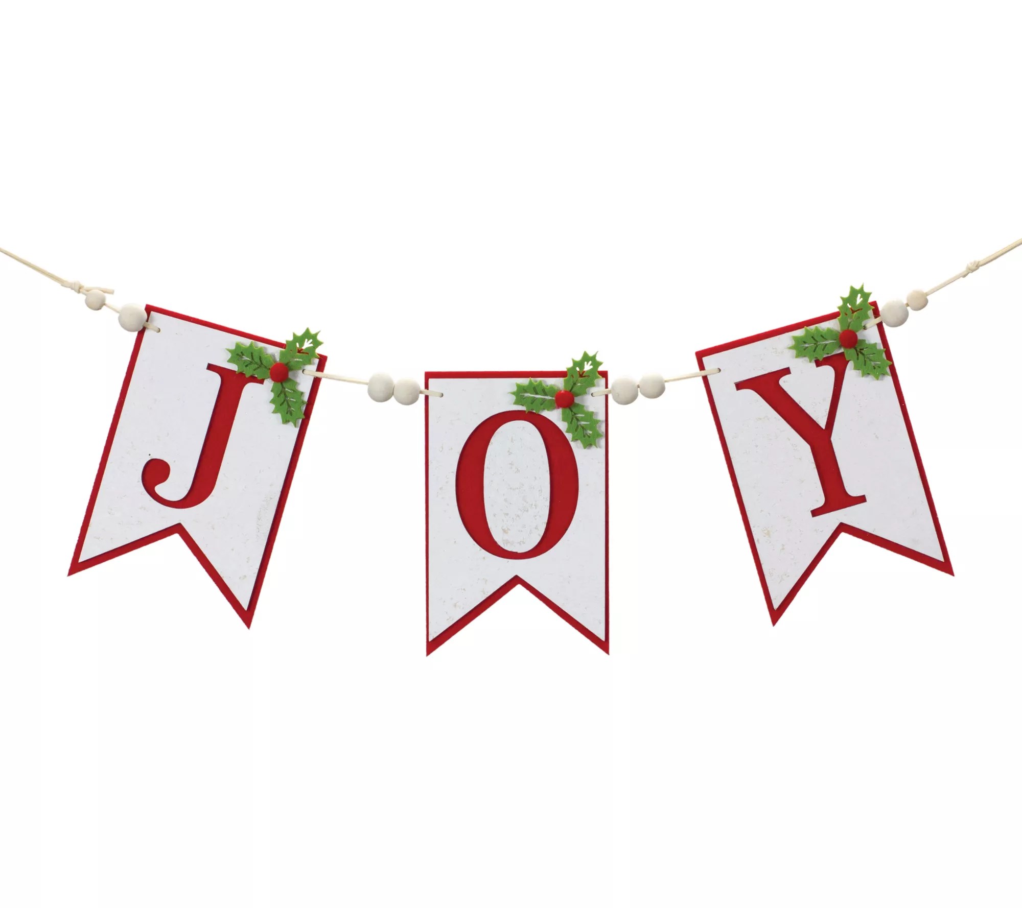 Melrose Joy Holiday Banner Garland 21"L