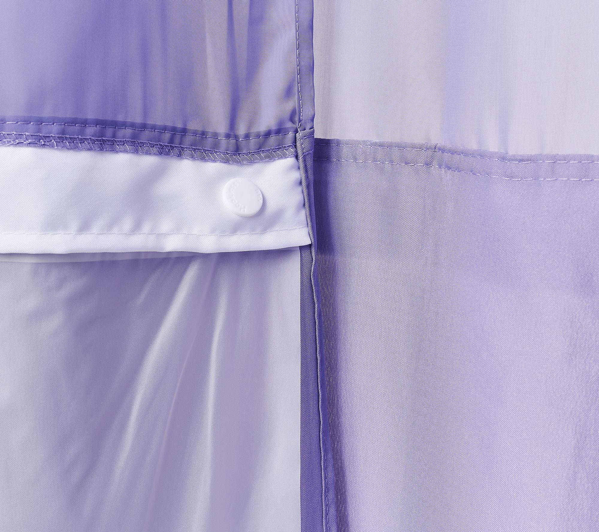 Hookless Solid Shower Curtain with Removable Liner