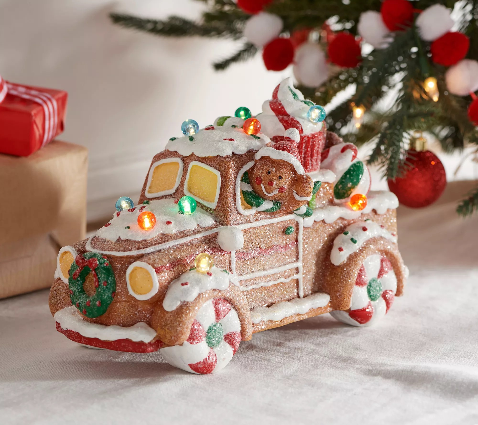 Illuminated Sugared Gingerbread Truck by Valerie