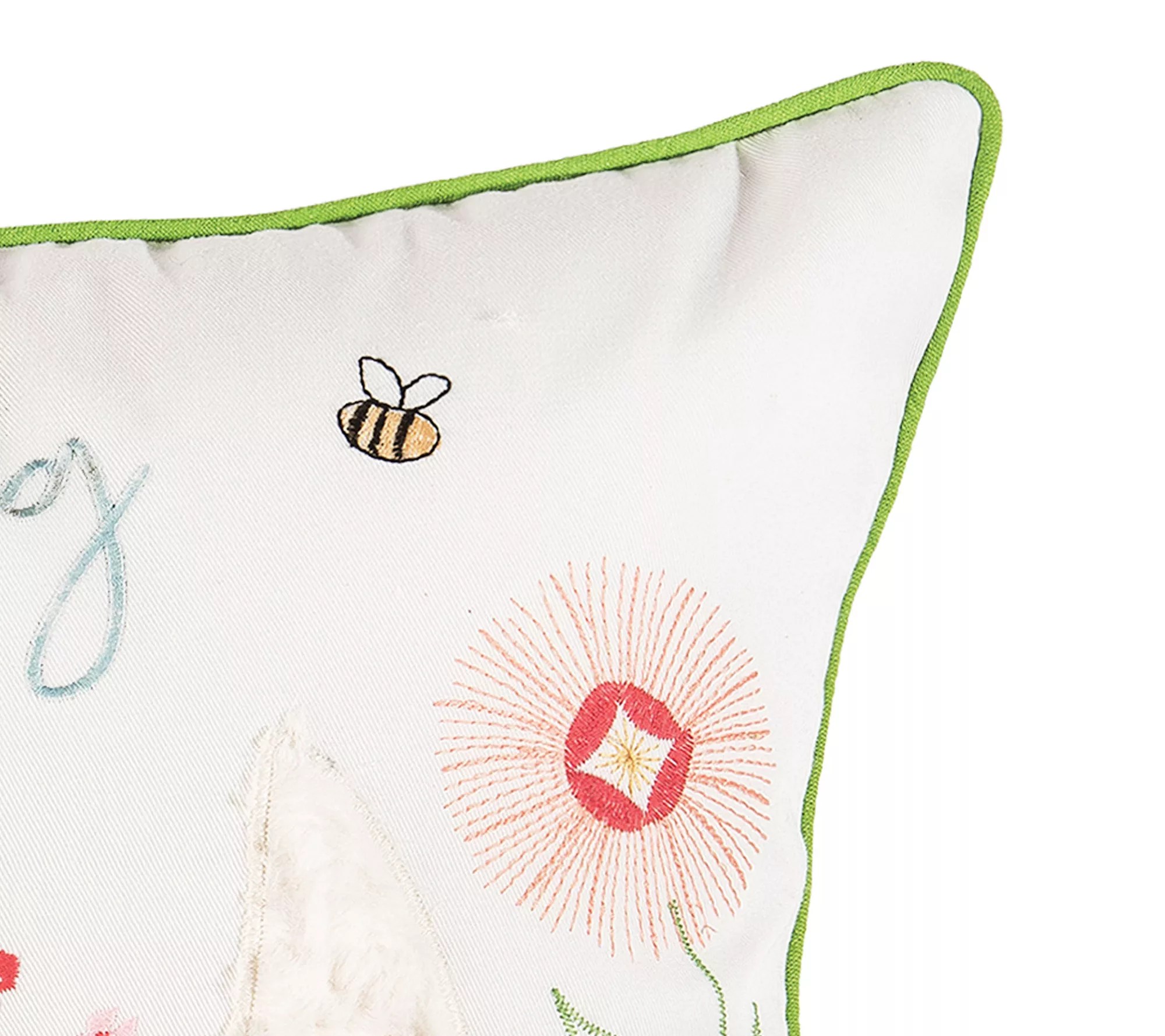 18" x 18" Hello Spring Easter Throw Pillow by Valerie