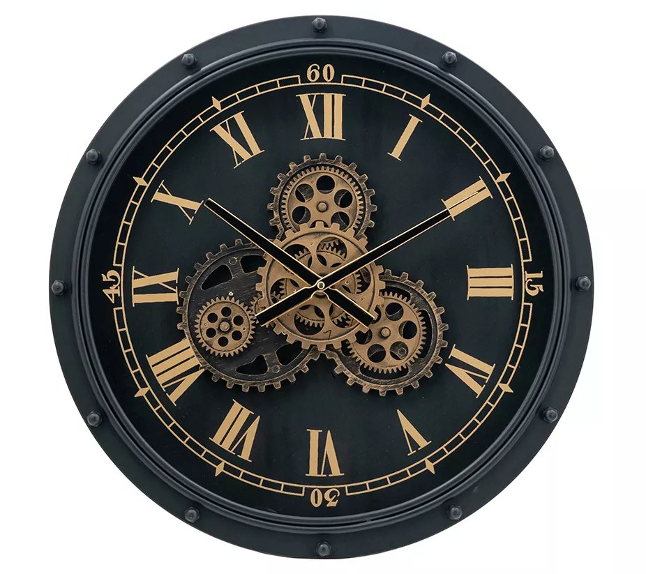 Barbara King Industrial Gears Wall Clock