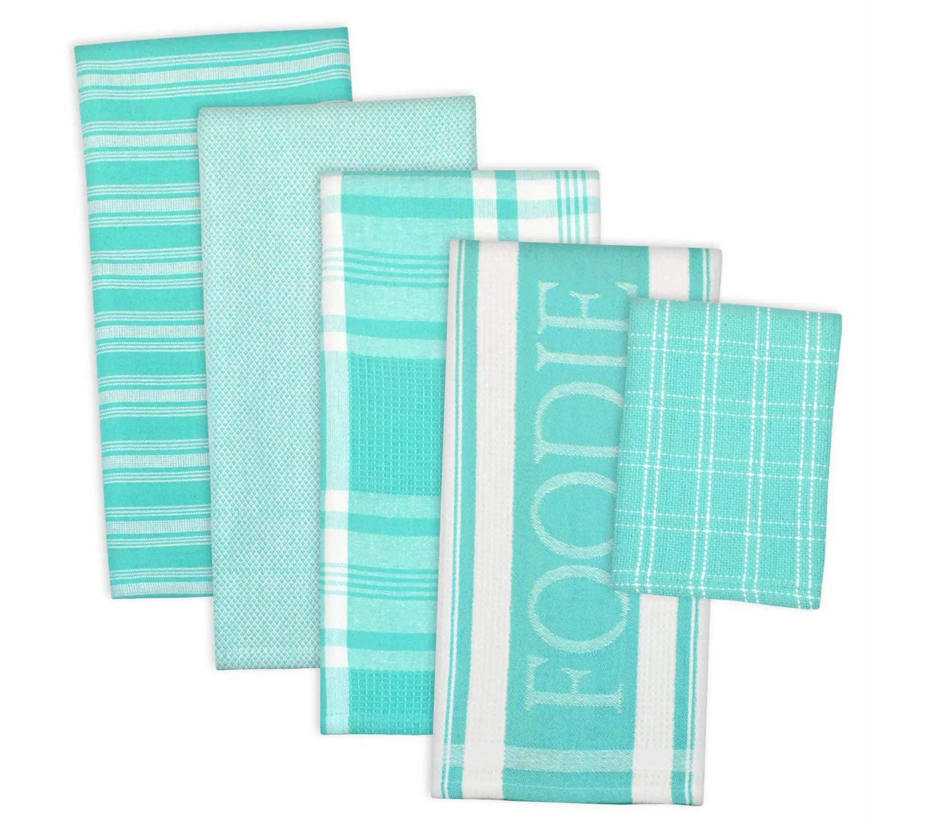 Design Imports 5pc Foodie Kitchen Towels & Dish Cloth Set