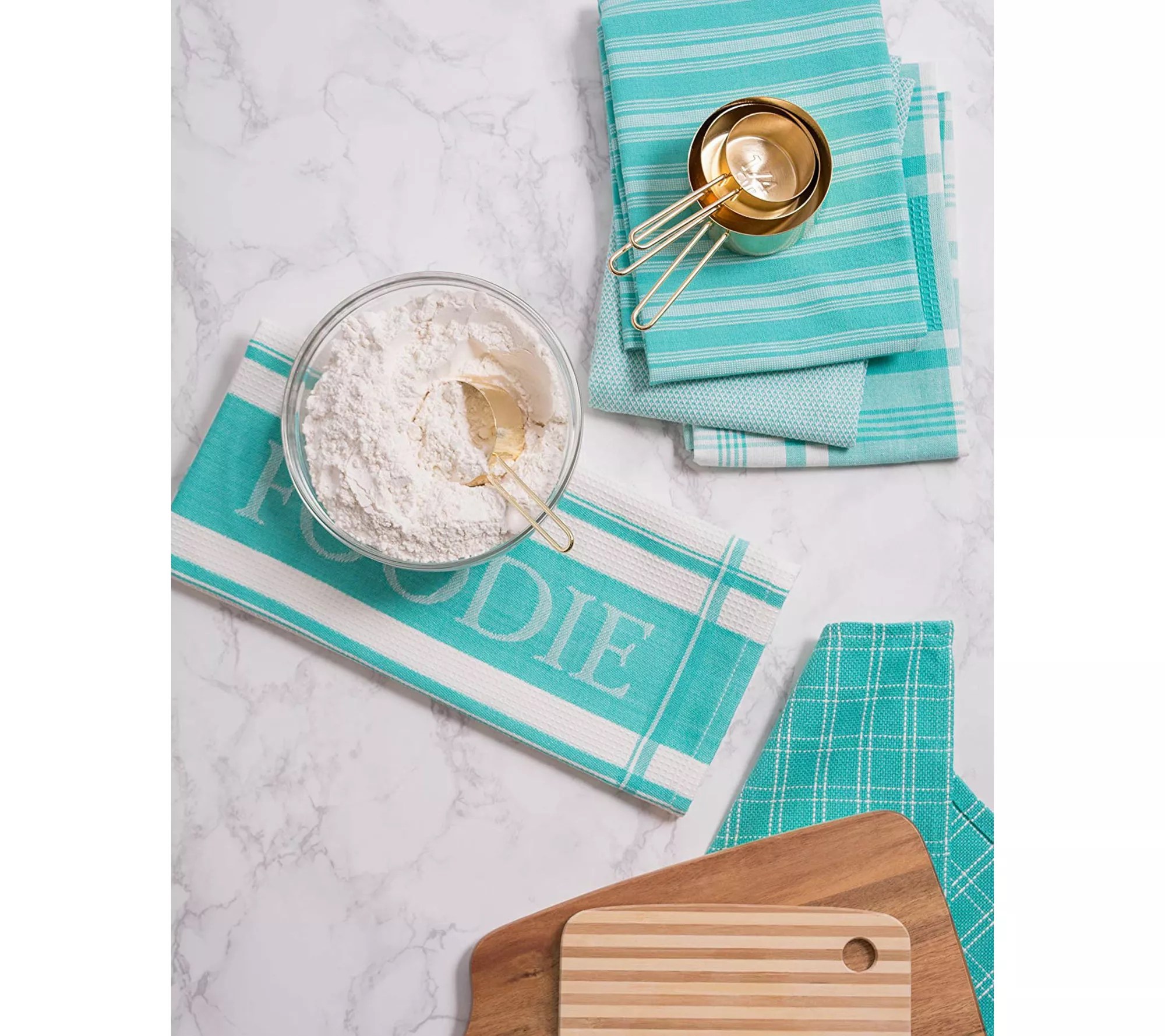 Design Imports 5pc Foodie Kitchen Towels & Dish Cloth Set