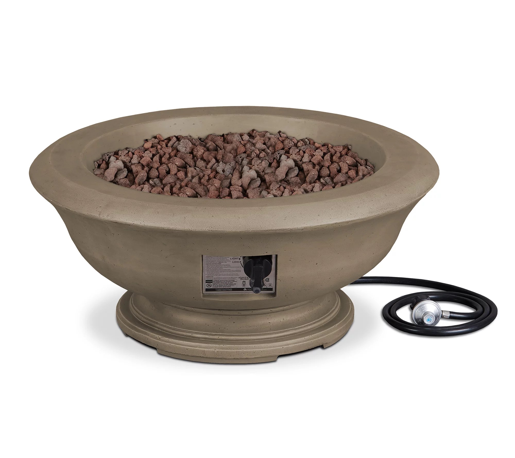 Real Flame Treviso Round Outdoor Gas Fire Pit