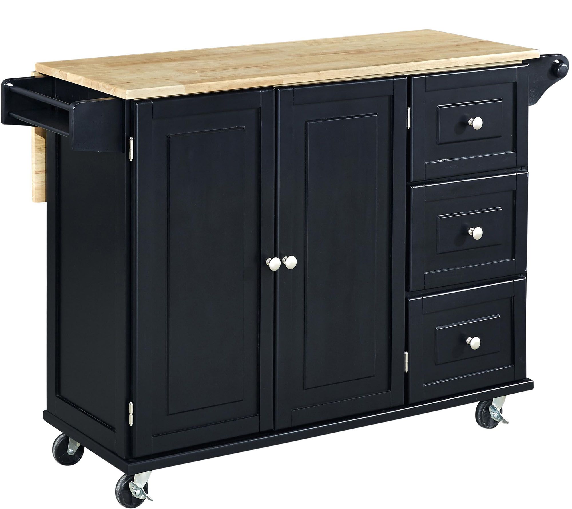 Home Styles Liberty Kitchen Cart with Wood Top
