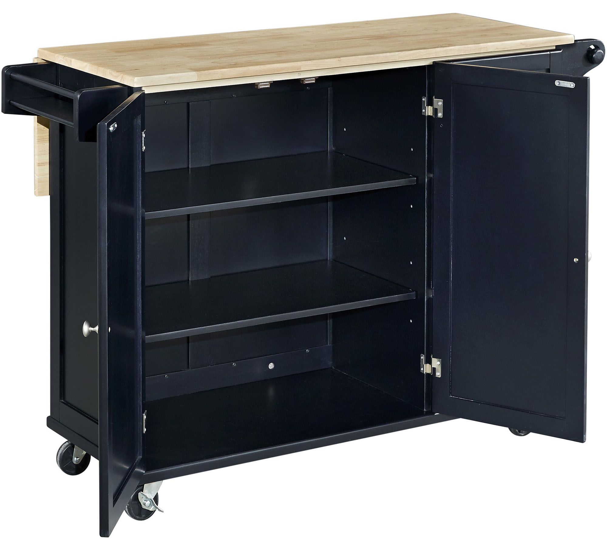 Home Styles Liberty Kitchen Cart with Wood Top