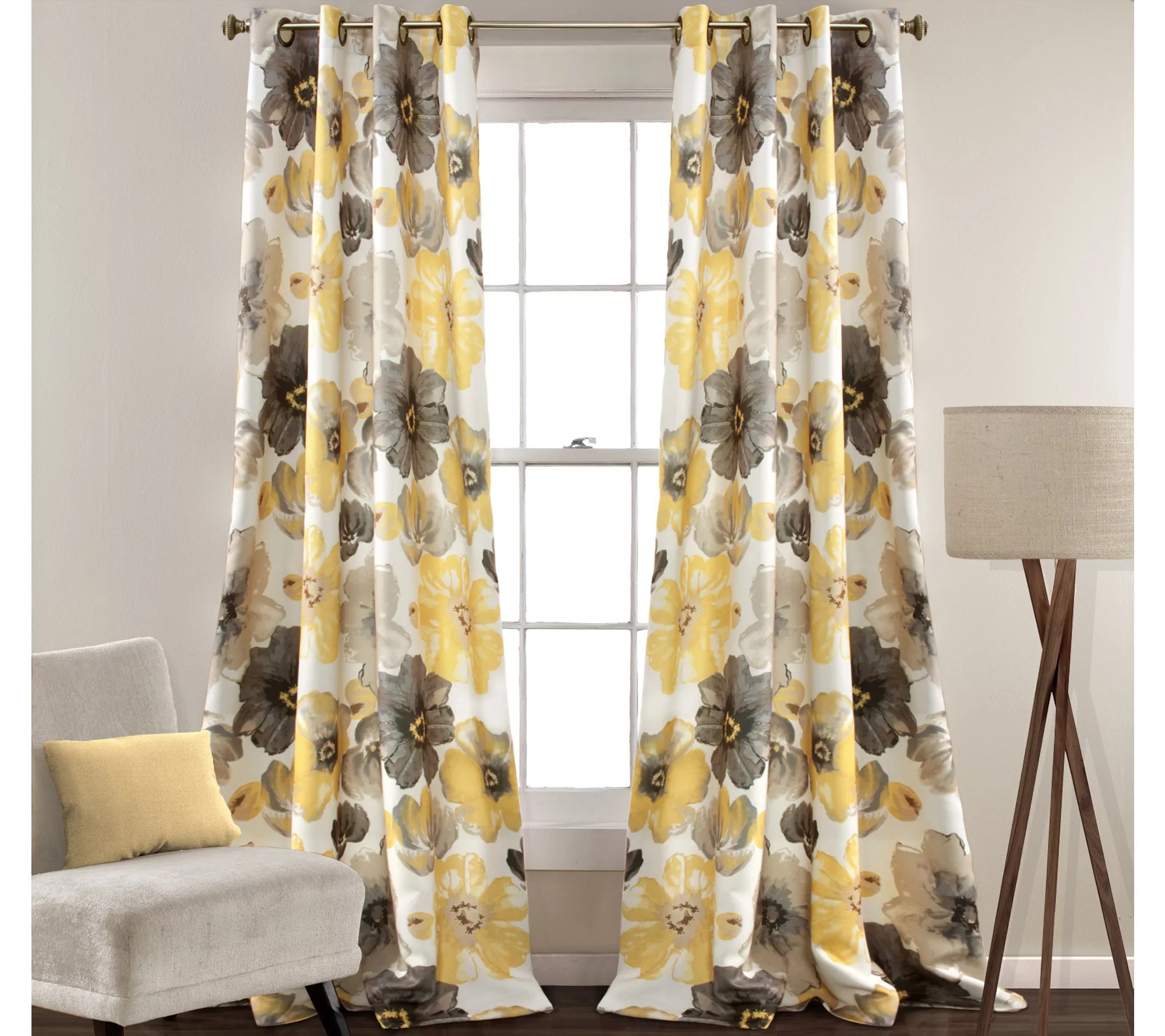 Leah Set of 2 RoomDarkening Curtains by Lush Decor