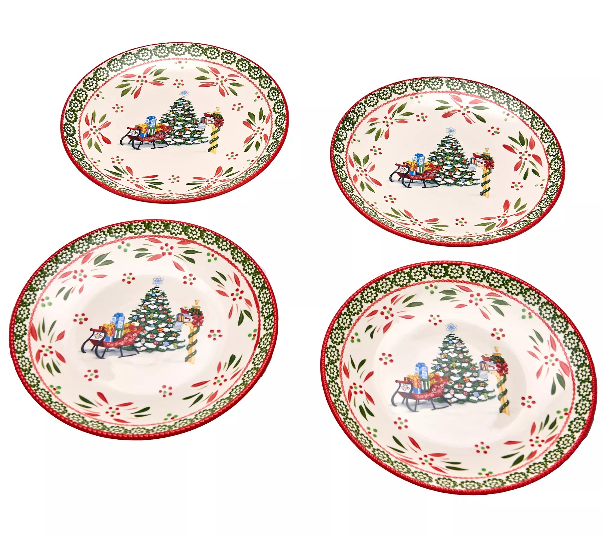 Temptations Set of 4 Holiday Dinner Plates