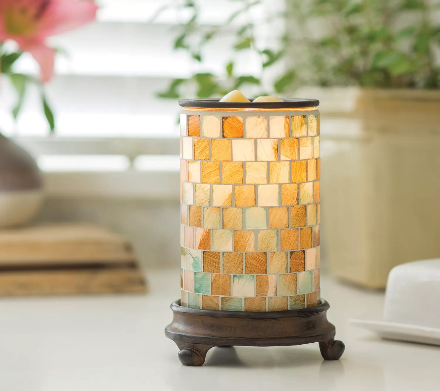 Sea Glass Glass Mosaic Illumination Fragrance Warmer