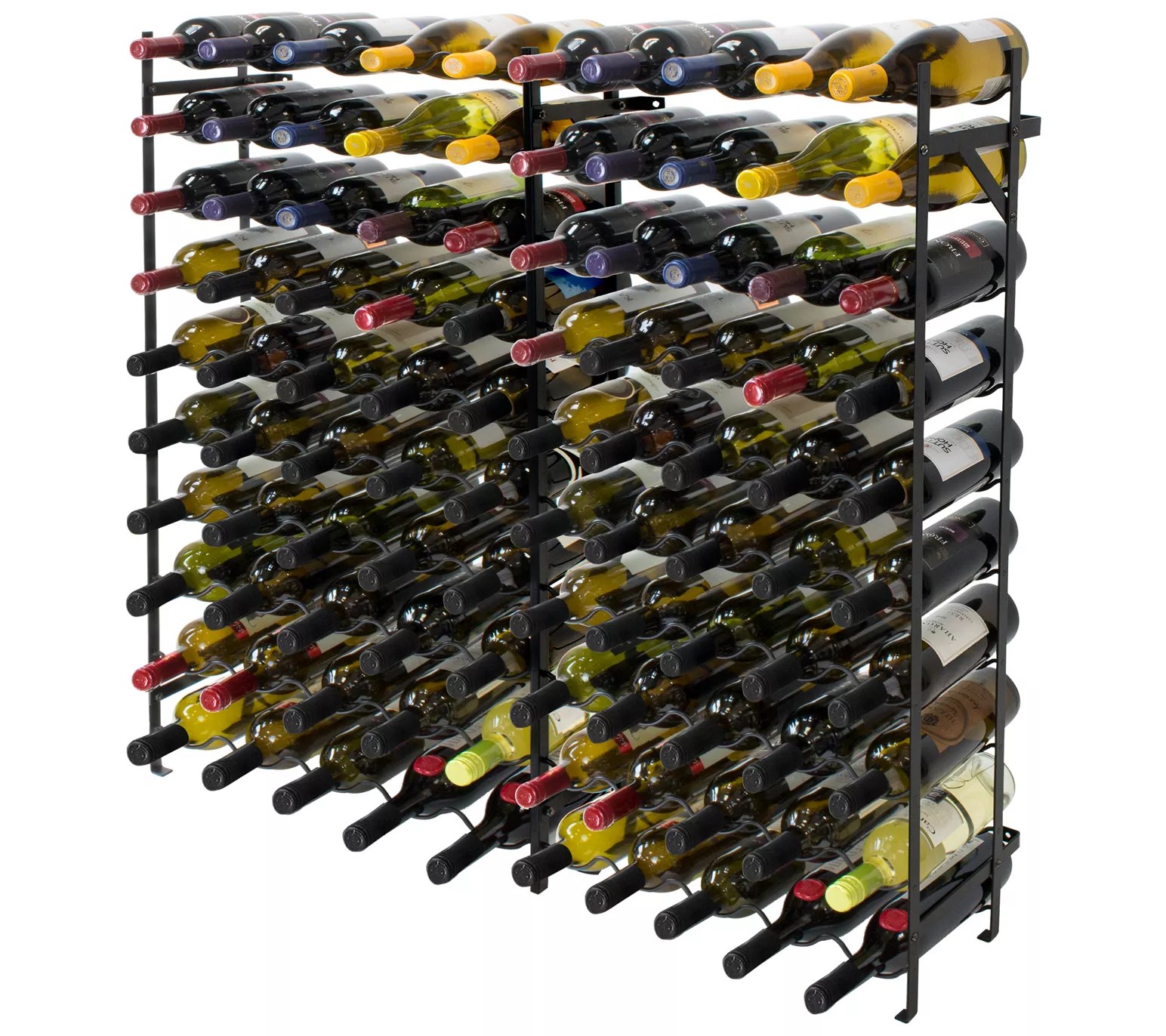 Freestanding Wine Rack 100 Bottle Capacity Black