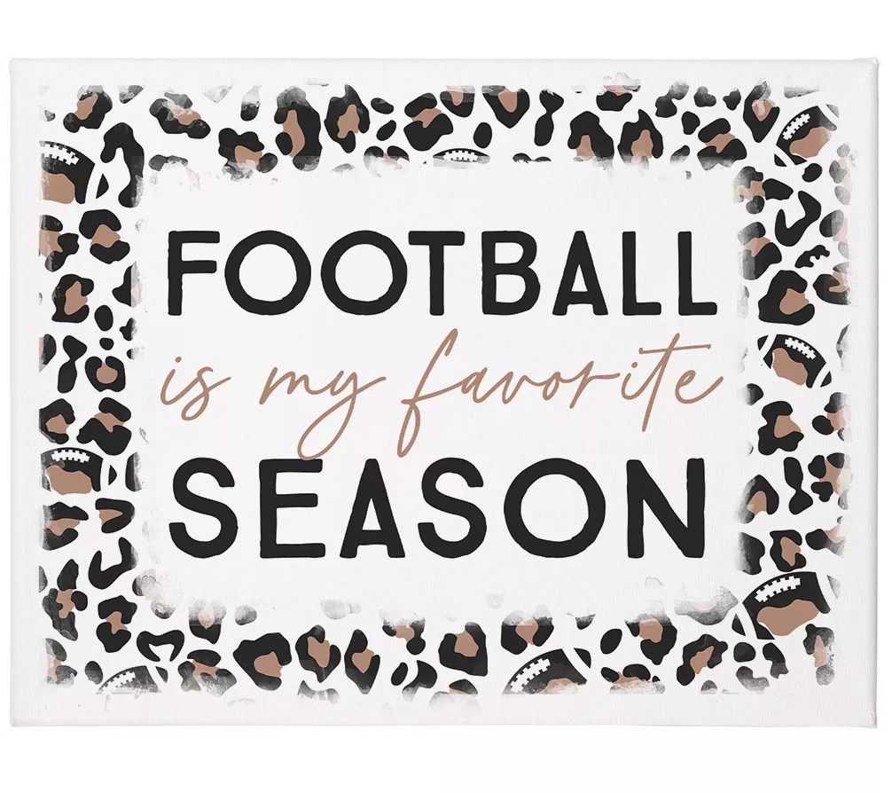 Sincere Surroundings 17"Football Season WrappedCanvas