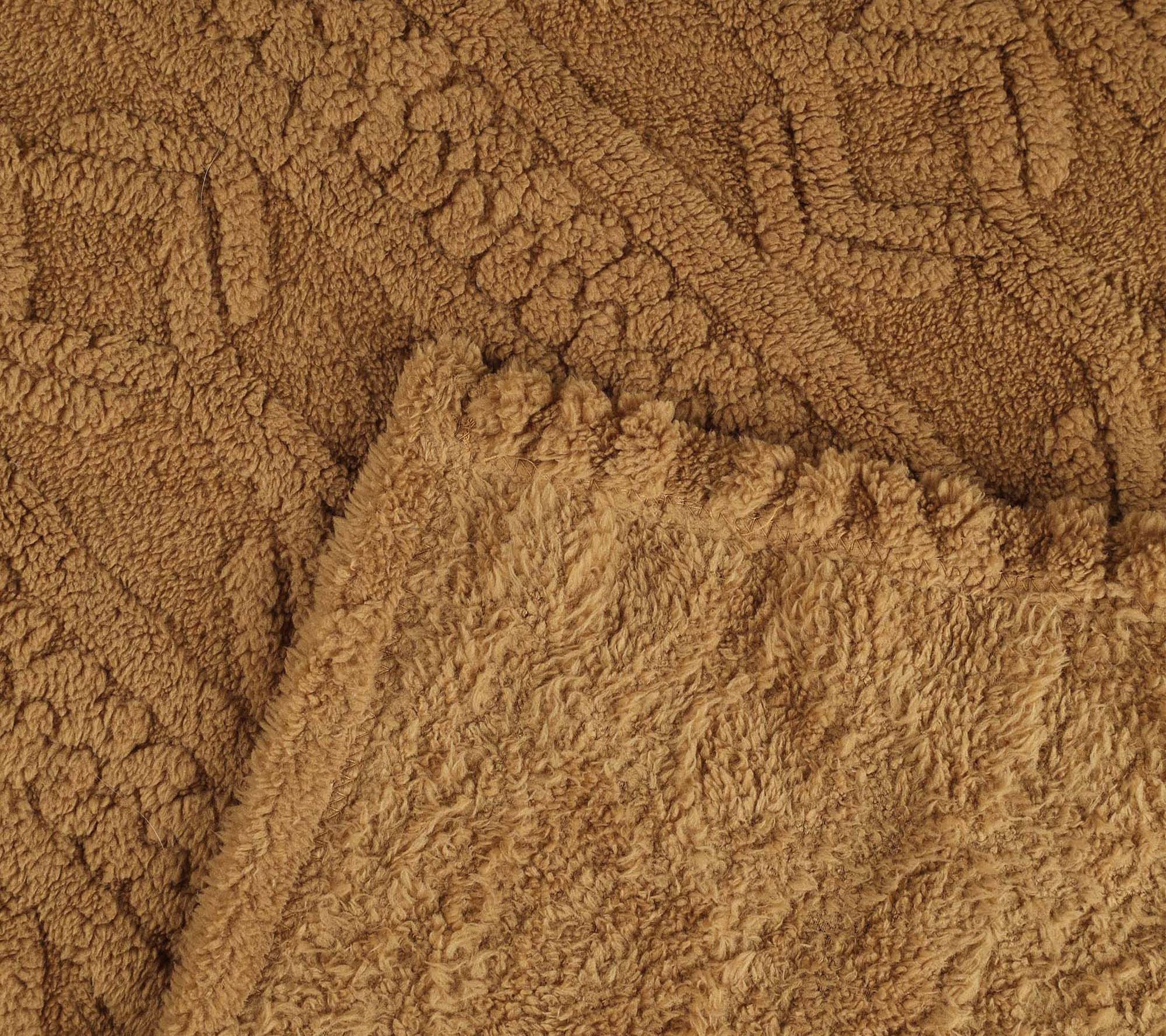 Superior Boho Knit Jacquard Fleece Fluffy Blanket Throw