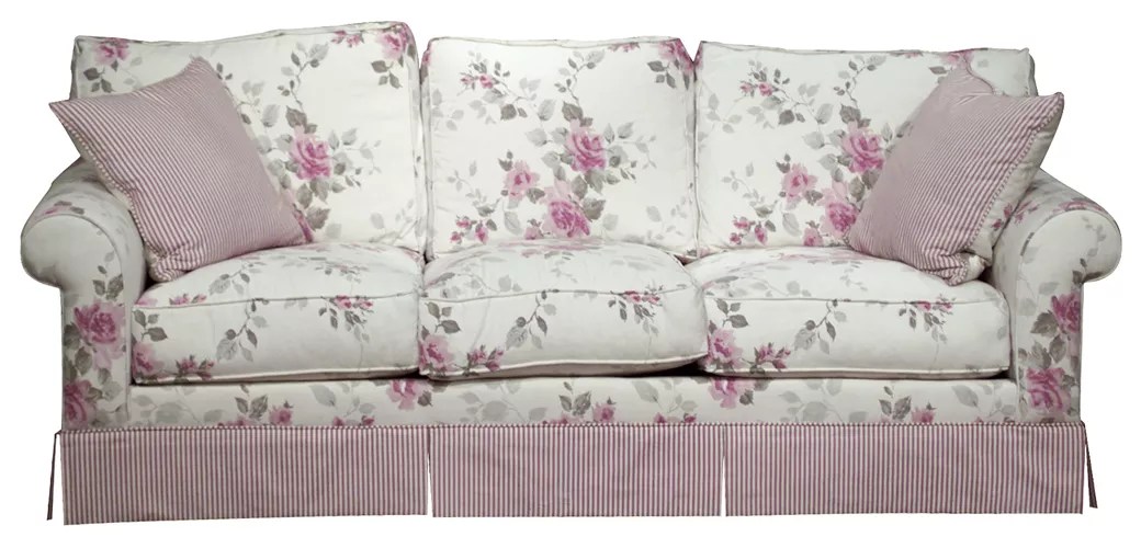 Country Floral Sofa with Down Cushions by Coleman