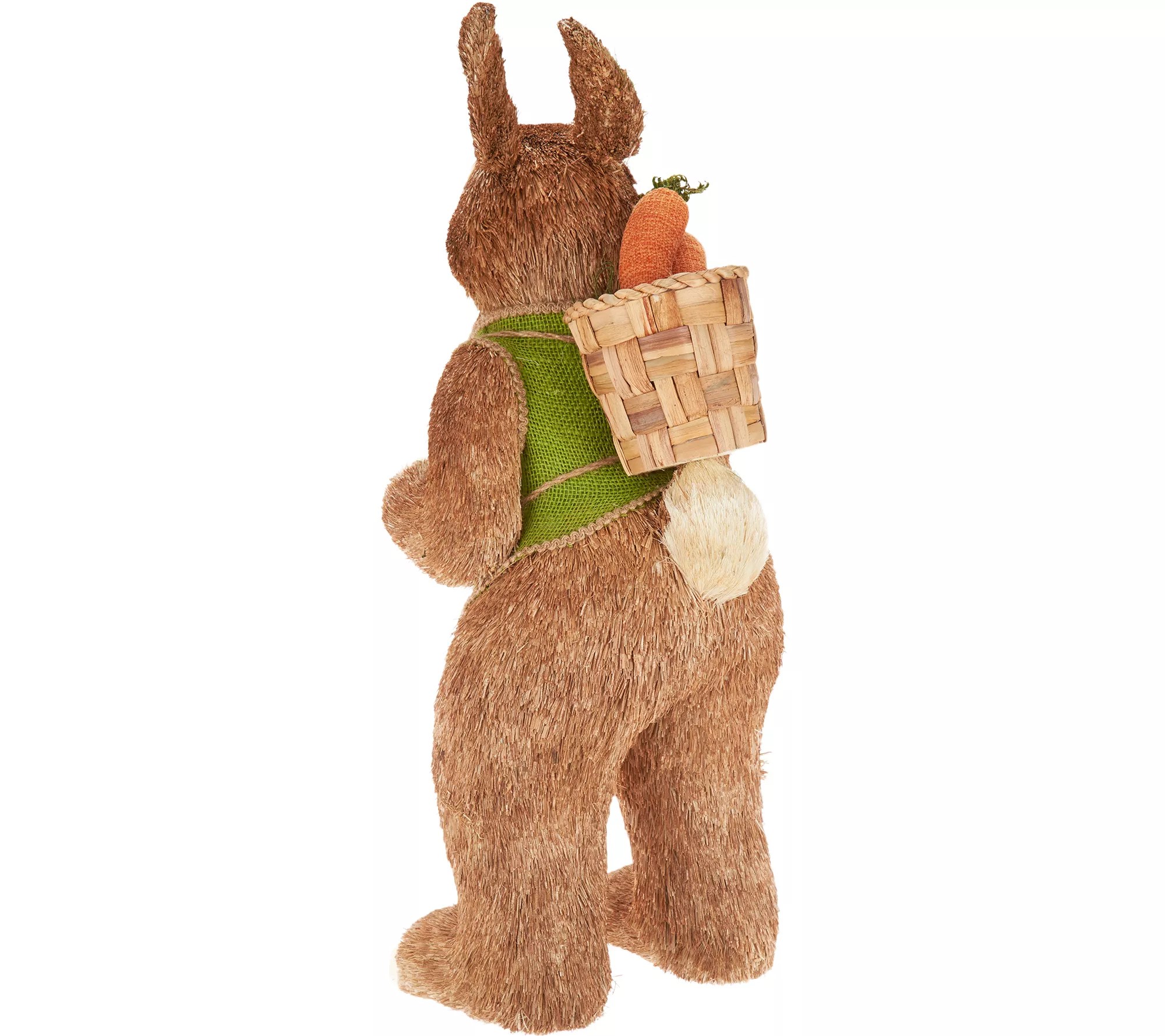30" Oversized Sisal Bunny w/ Carrot Basket by Valerie