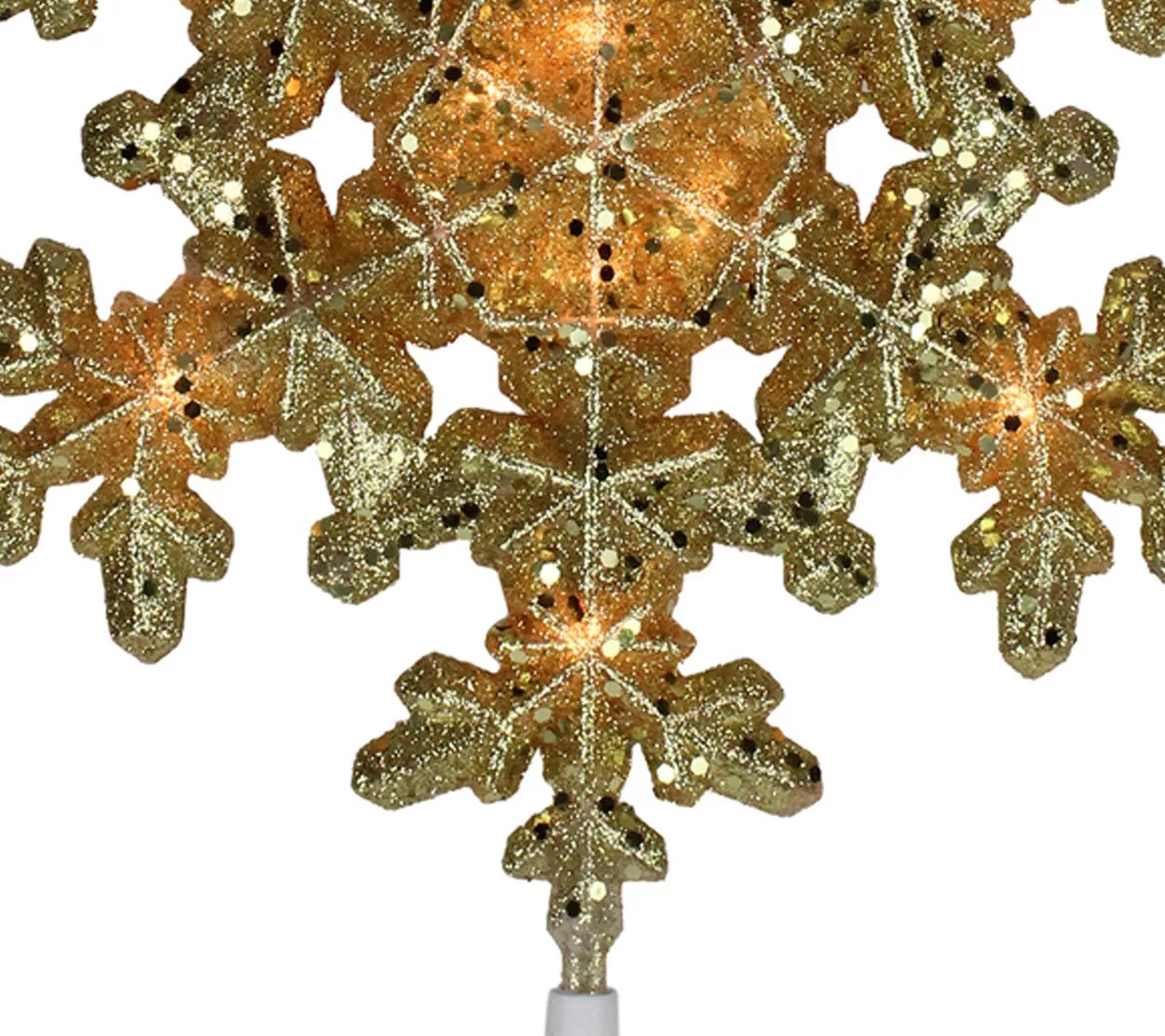Northlight 9" PreLit Gold Snowflake Christmas Tree Topper