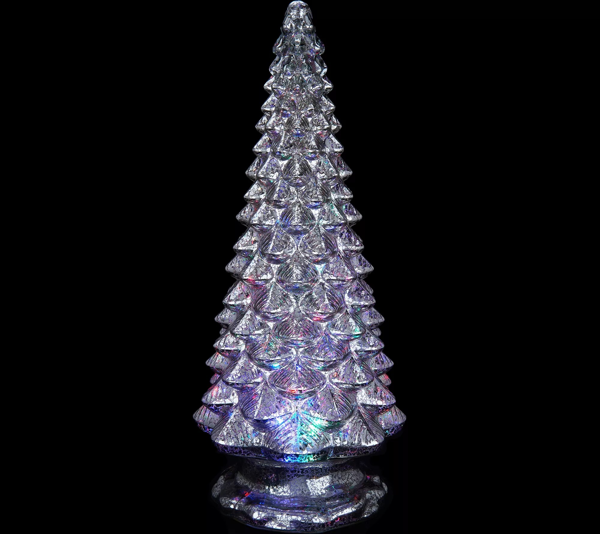 16" Celestial Mercury Glass Kaleidoscope Light Show Tree by Valerie