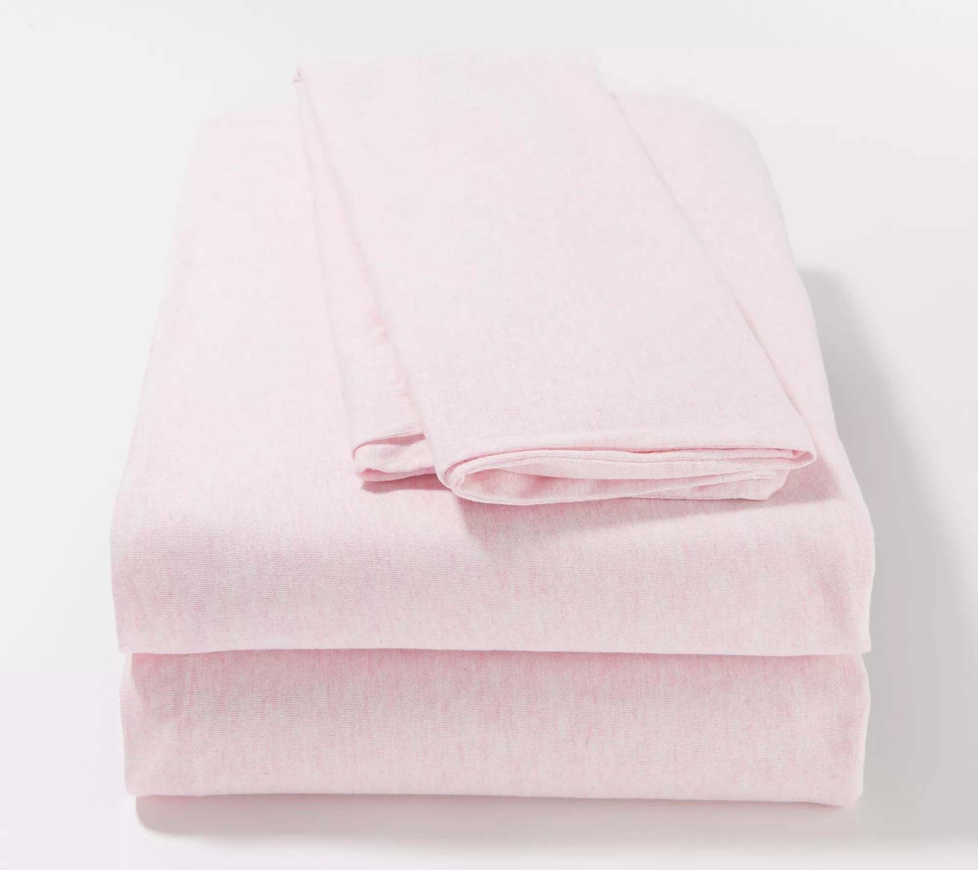 Home Reflections 4Piece Cotton Blend Jersey Sheet SetQueen