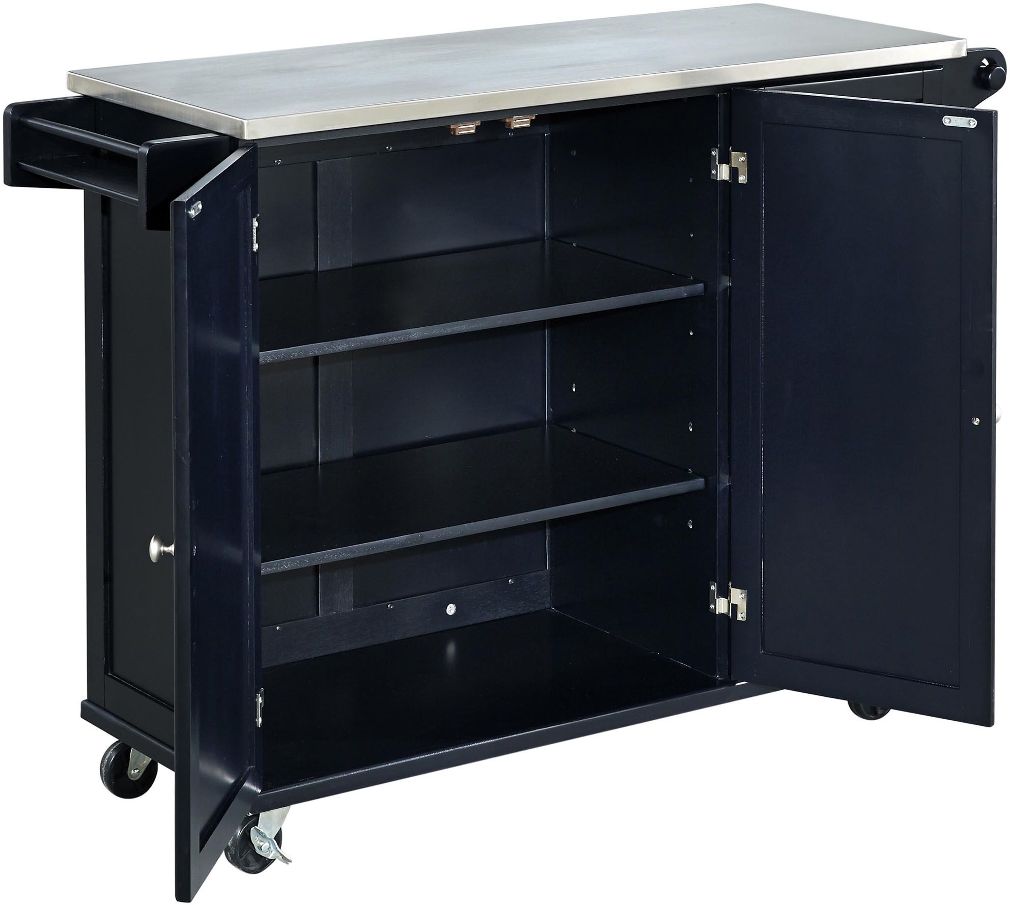 Home Styles Liberty Kitchen Cart with StainlessSteel Top